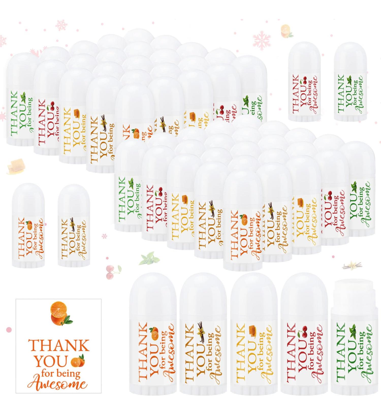 Swiffen 50 Pcs Valentines Day Mini Lip Balm Gifts Bulk Thank You Gifts Mini Lip Balm Pack Moisturizer Assorted Flavors Care Products for Teacher Baby Shower Coworkers Friend - Buy Online on GoSupps.com
