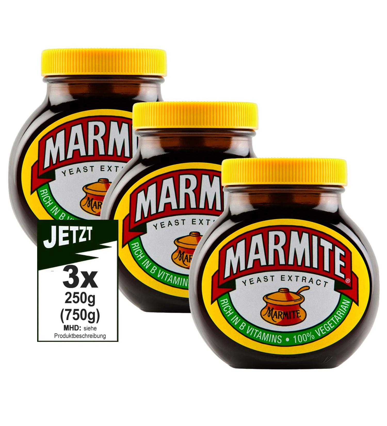 Unilever UK Marmite Yeast Extract Original 3 x 250 g 750 g spicy filling yeast extract - Buy Online on GoSupps.com