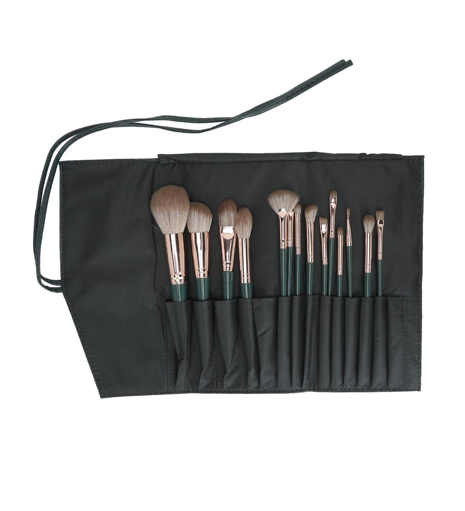 14 Piece Makeup Brush Set Soft & Durable Brushes for Blending Contouring Eyeshadow Synthetic Fiber Hair Metal Handle Easy to Clean Perfect Makeup Enthusiasts - Buy Online on GoSupps.com