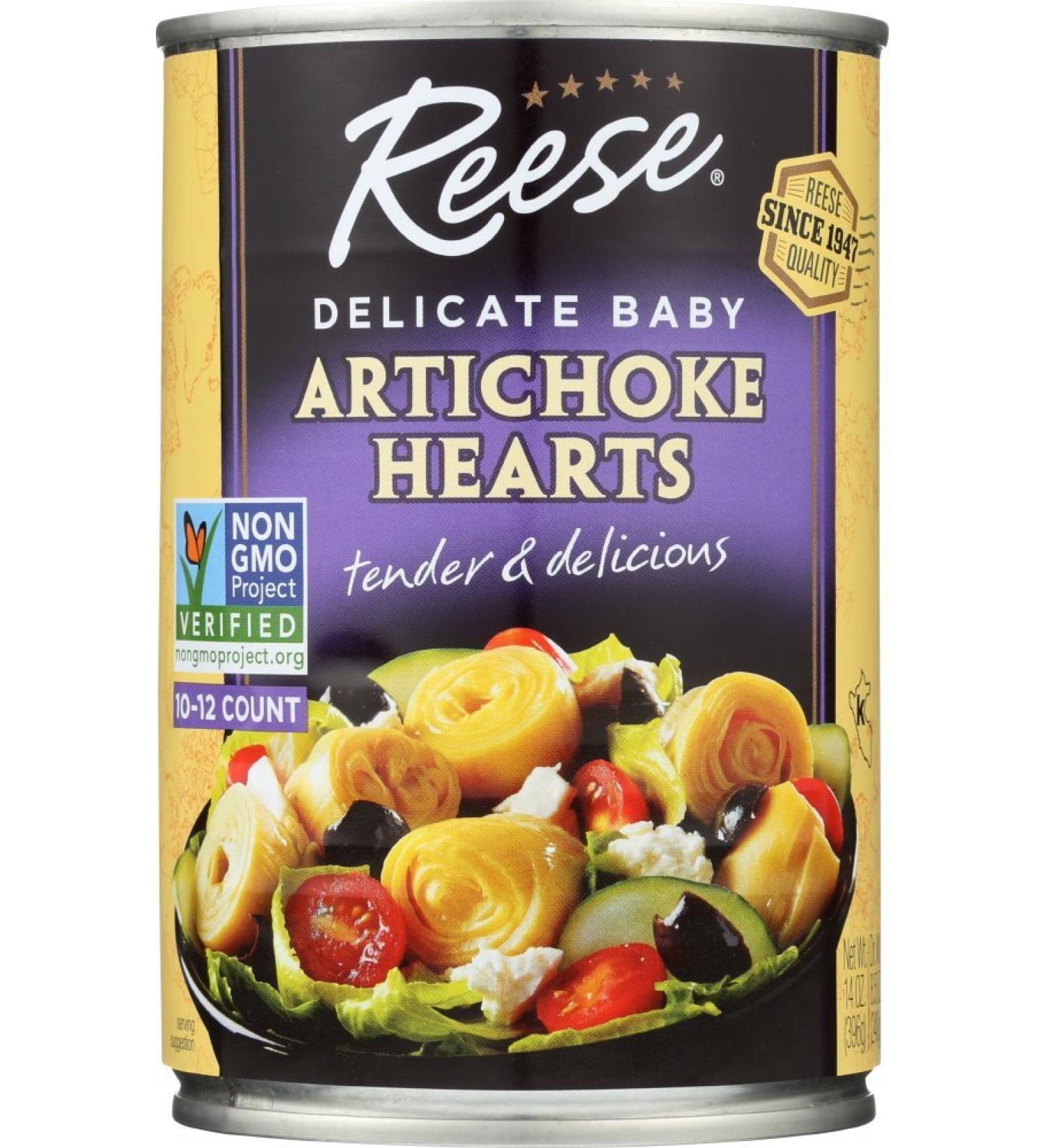 Reese Delicate Baby Artichoke Hearts - 14 oz (Pack of 12) - Gourmet Canned Vegetables - Buy Online on GoSupps.com