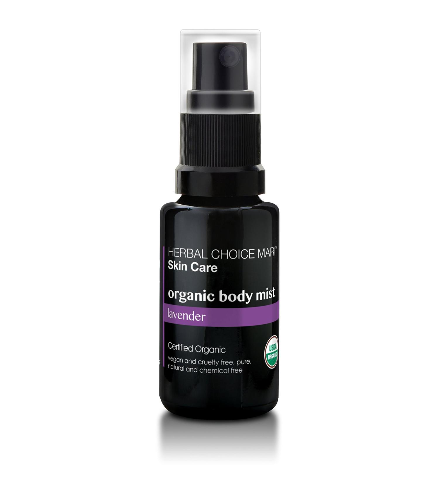Herbal Choice Mari Organic Body Mist Lavender 0.5floz Glass 0.5 Fl Oz Lavender