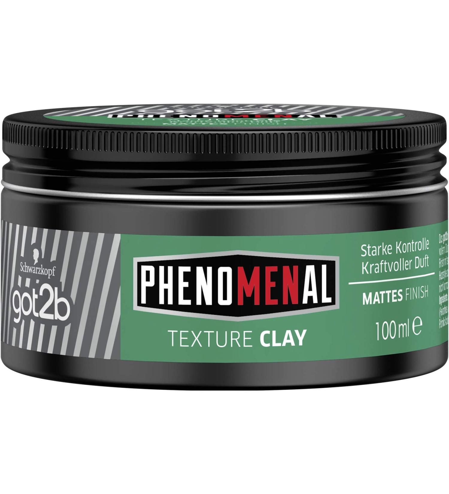 Got2b Phenomenal Texture Clay Hold 5 | Vegan Hair Wax for Men | Matt Barbershop Style for Shorter Hair (100ml) - Buy Online on GoSupps.com