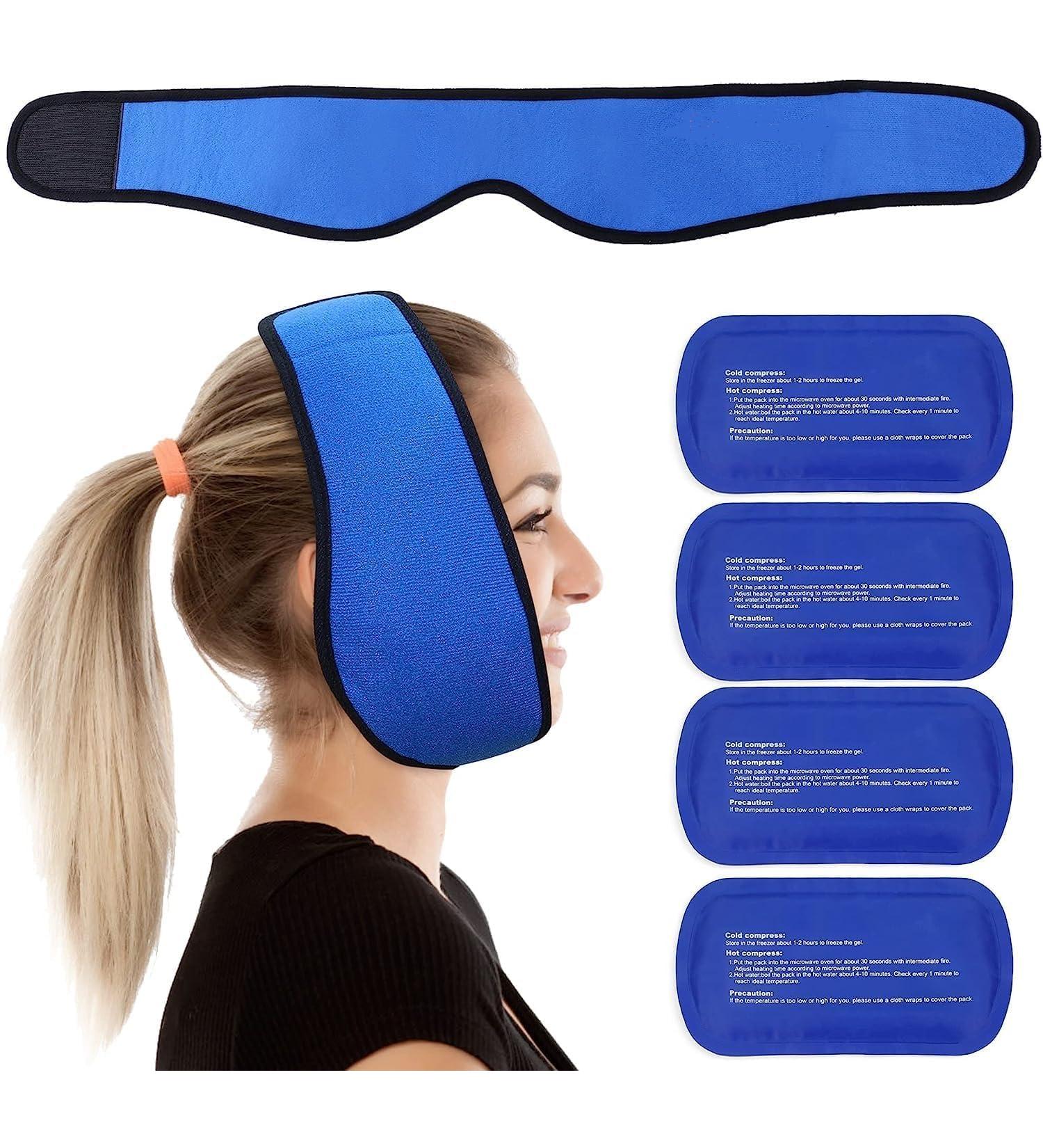 Lotfancy Cooling Pads for Wisdom Teeth Relief - 4 Pieces Cold Warm Compress for Toothache & Oral Surgery Pain (Blue) - Buy Online on GoSupps.com
