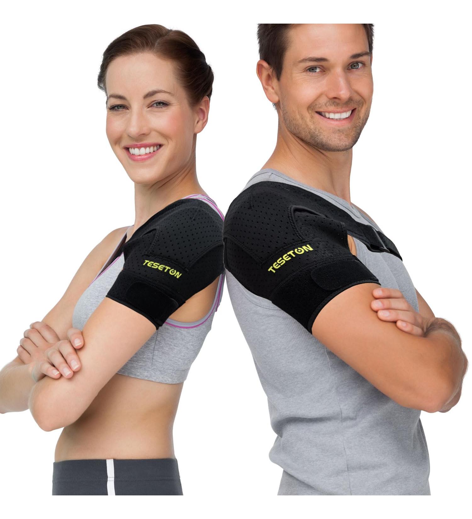 Shoulder Brace for Men & Women | Compression Sleeve for Pain Relief & Rotator Cuff Support - Buy Online on GoSupps.com