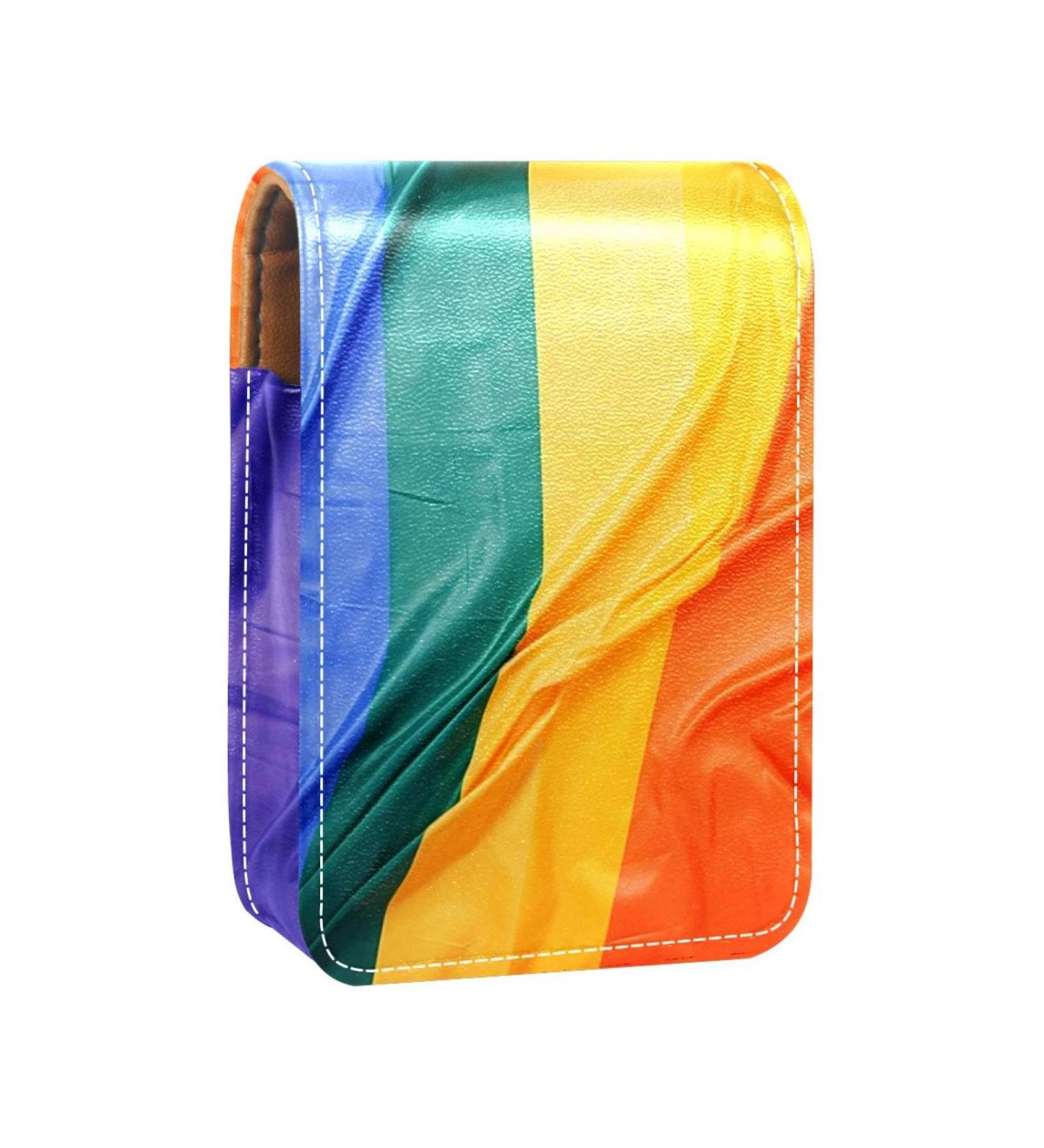 Buy Colorful Leather Lipstick Case Organizer with Mirror - Mini Lip Gloss Holder for Travel | International Shipping - Buy Online on GoSupps.com