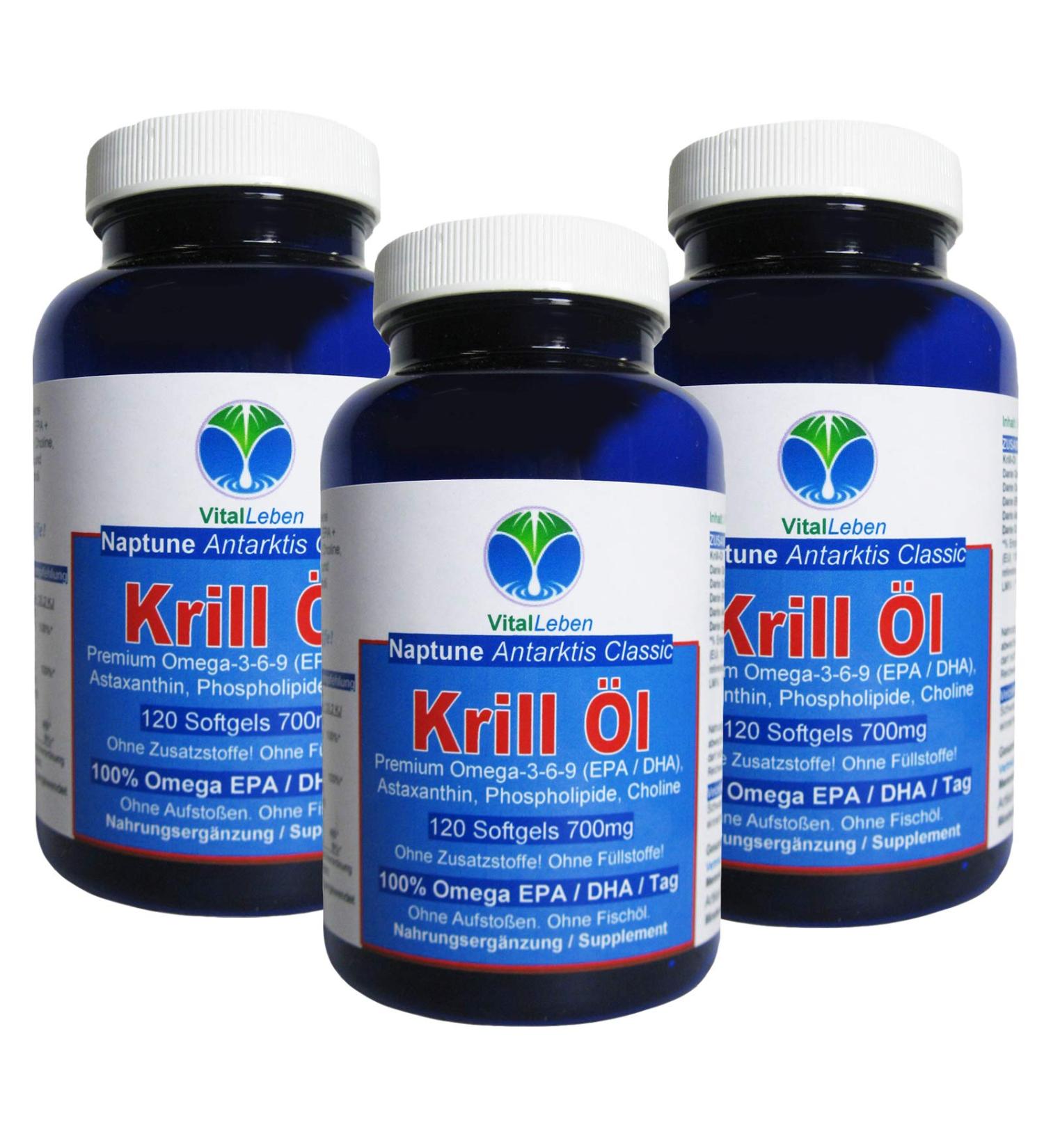 Buy Antarctic Krill Oil Capsules Omega 3-6-9 (360 Softgels) | EPA DHA Astaxanthin & Vitamin E - Additive-Free - Naptune Classic - Buy Online on GoSupps.com