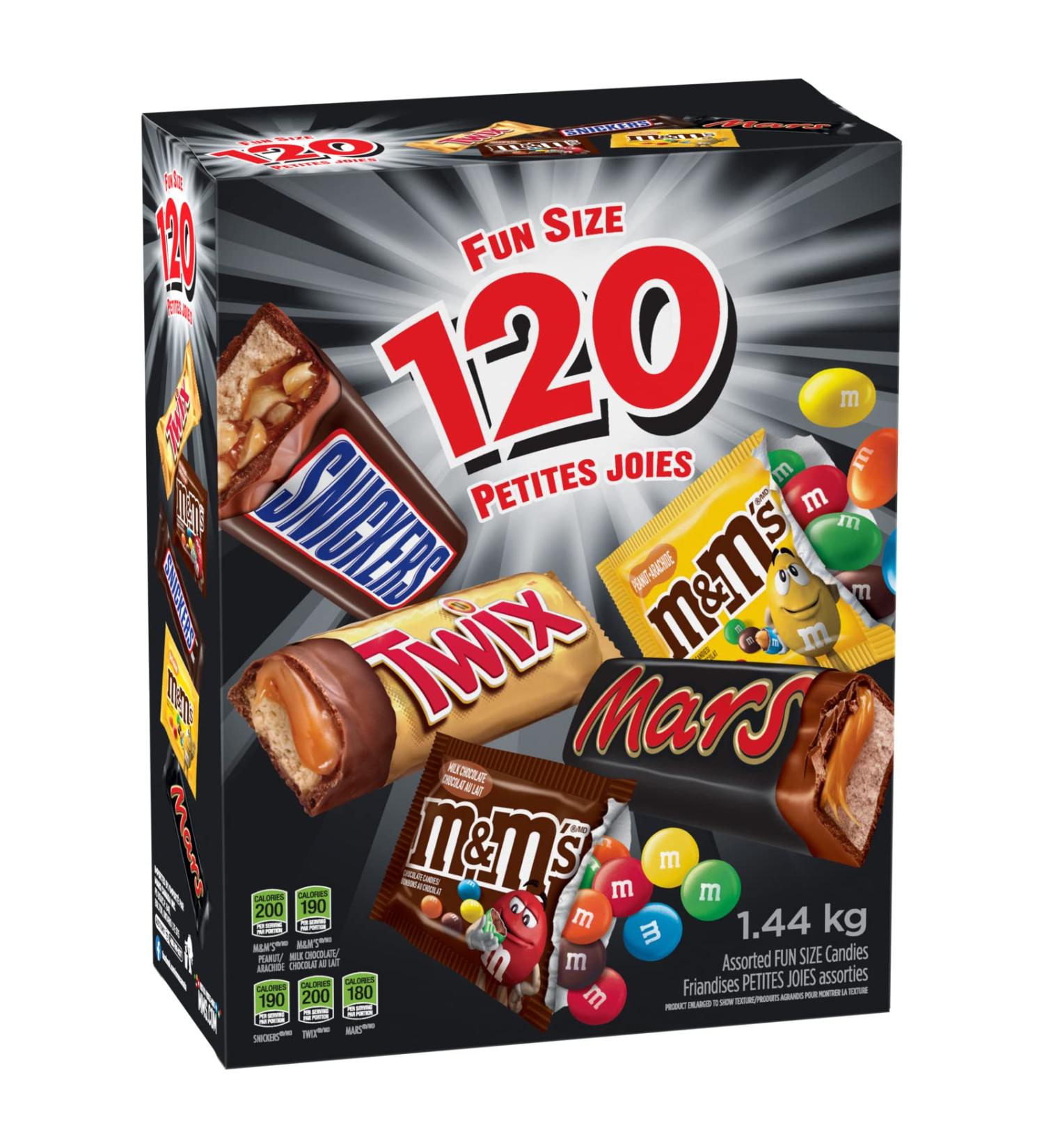 MARS Variety Halloween Chocolate Candy Bars Assorted Fun Size Bars Bulk Box 120 Count 120 Piece Set - Buy Online on GoSupps.com