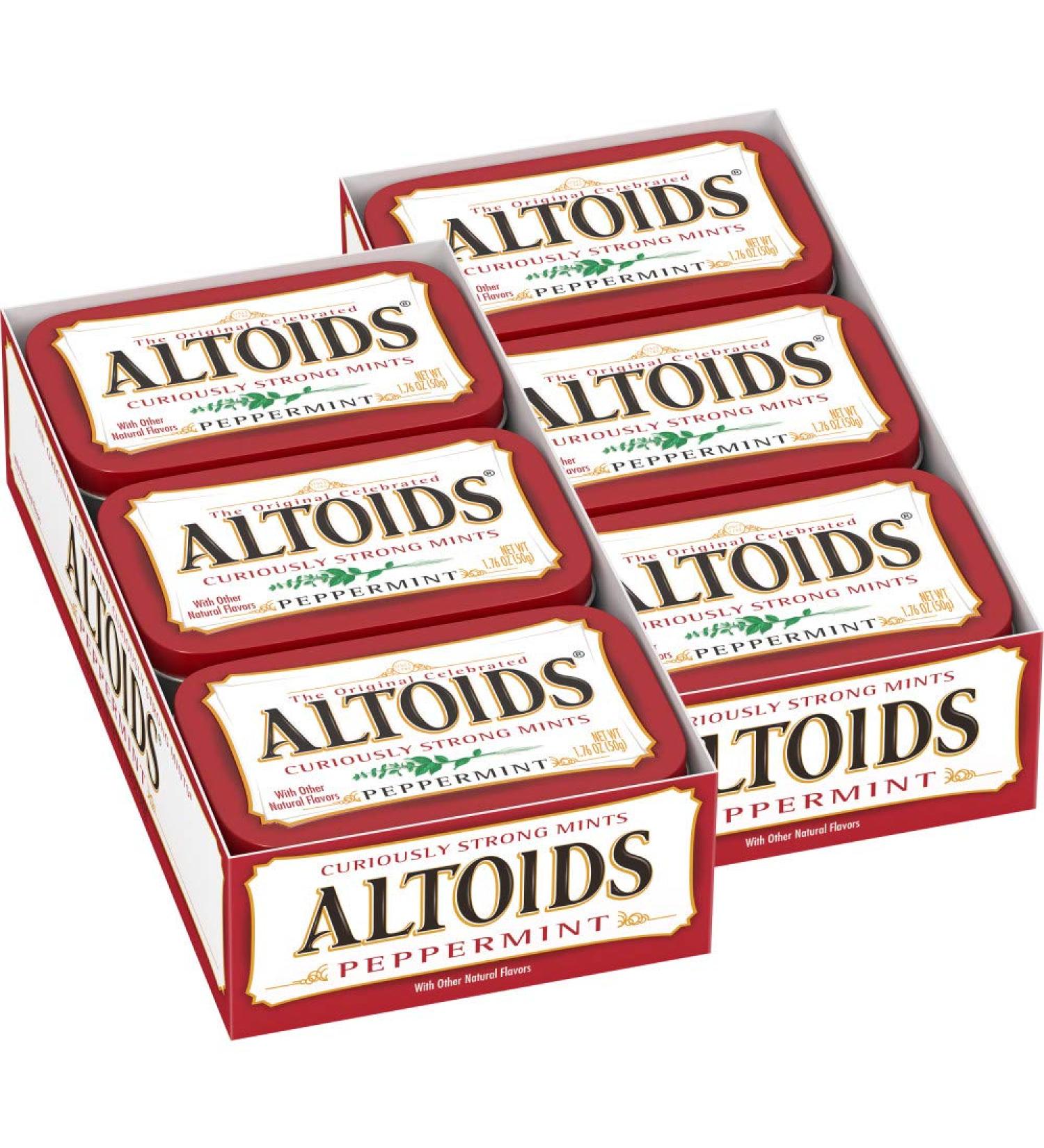 Altoids Classic Peppermint Breath Mints 1.76oz Tin - Pack of 12 - Buy Online on GoSupps.com