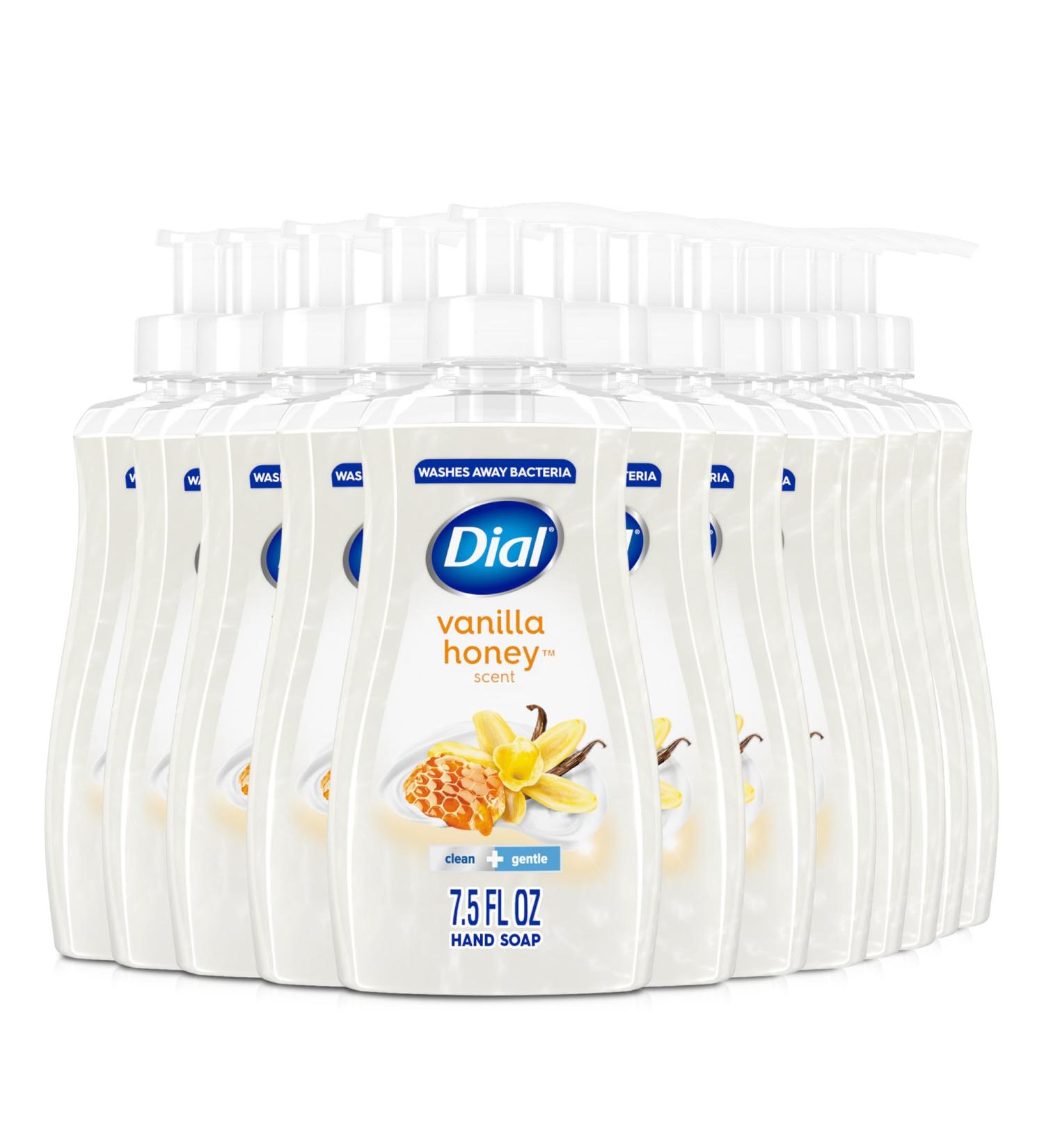 Dial Liquid Hand Soap Vanilla Honey 7.5 fl oz Pack of 12 7.5 Fl Oz (Pack of 12) - Buy Online on GoSupps.com