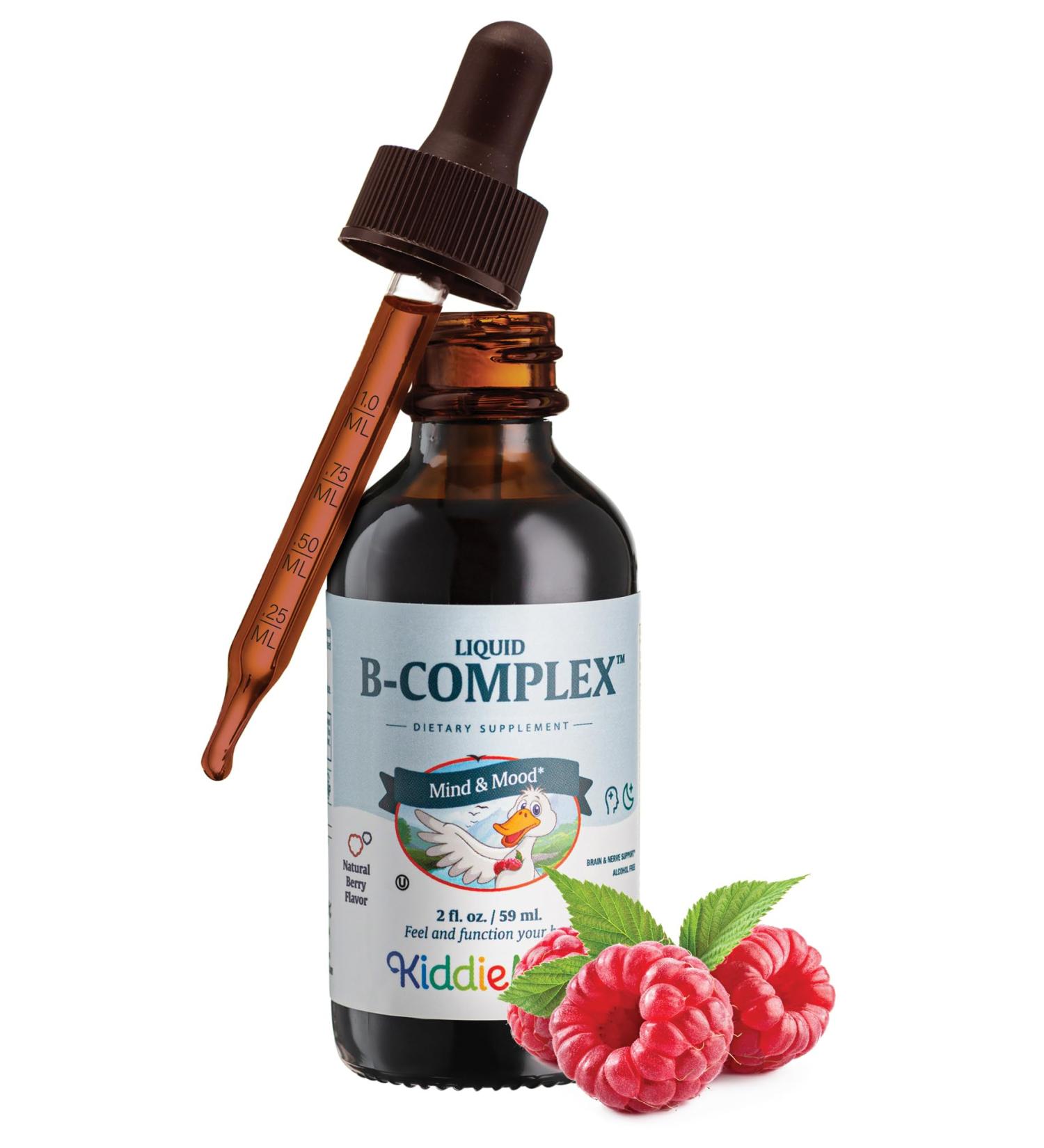 Maxi Health Kids Raspberry Liquid Vitamin B Complex - Vitamin Supplement with Vitamin B12 - Sublingual B Vitamins Complex Drops for Kids with B1 B2 B3 B5 B6 Biotin Folic Acid - 2 fl. Ounces - Buy Online on GoSupps.com