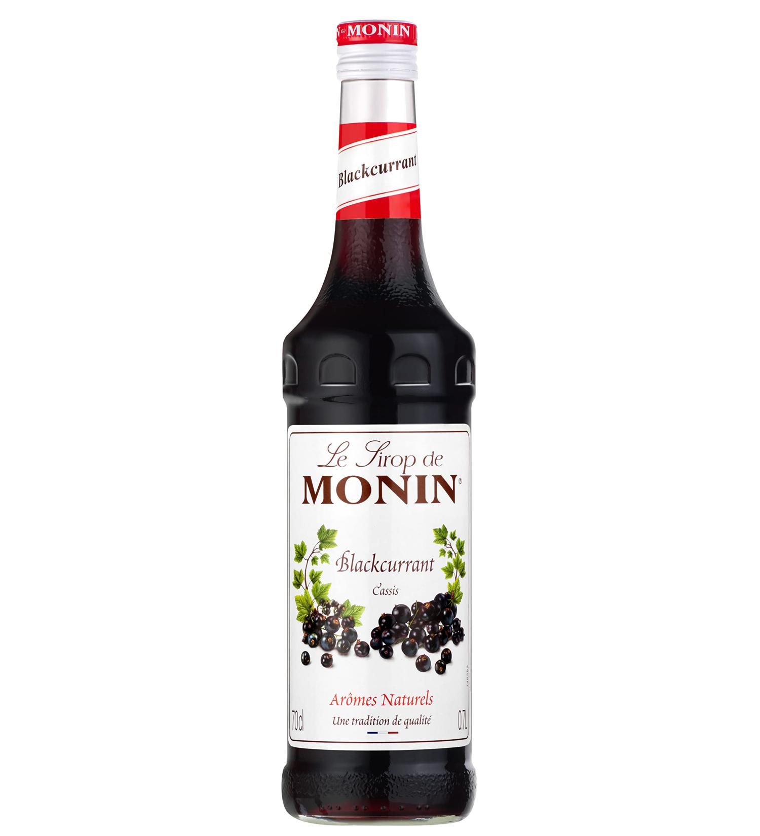 MONIN Premium Blackcurrant Syrup 700ml - Vegan-Friendly, Allergen-Free with 100% Natural Flavours - Ideal for Cocktails and Mocktails - Buy Online on GoSupps.com