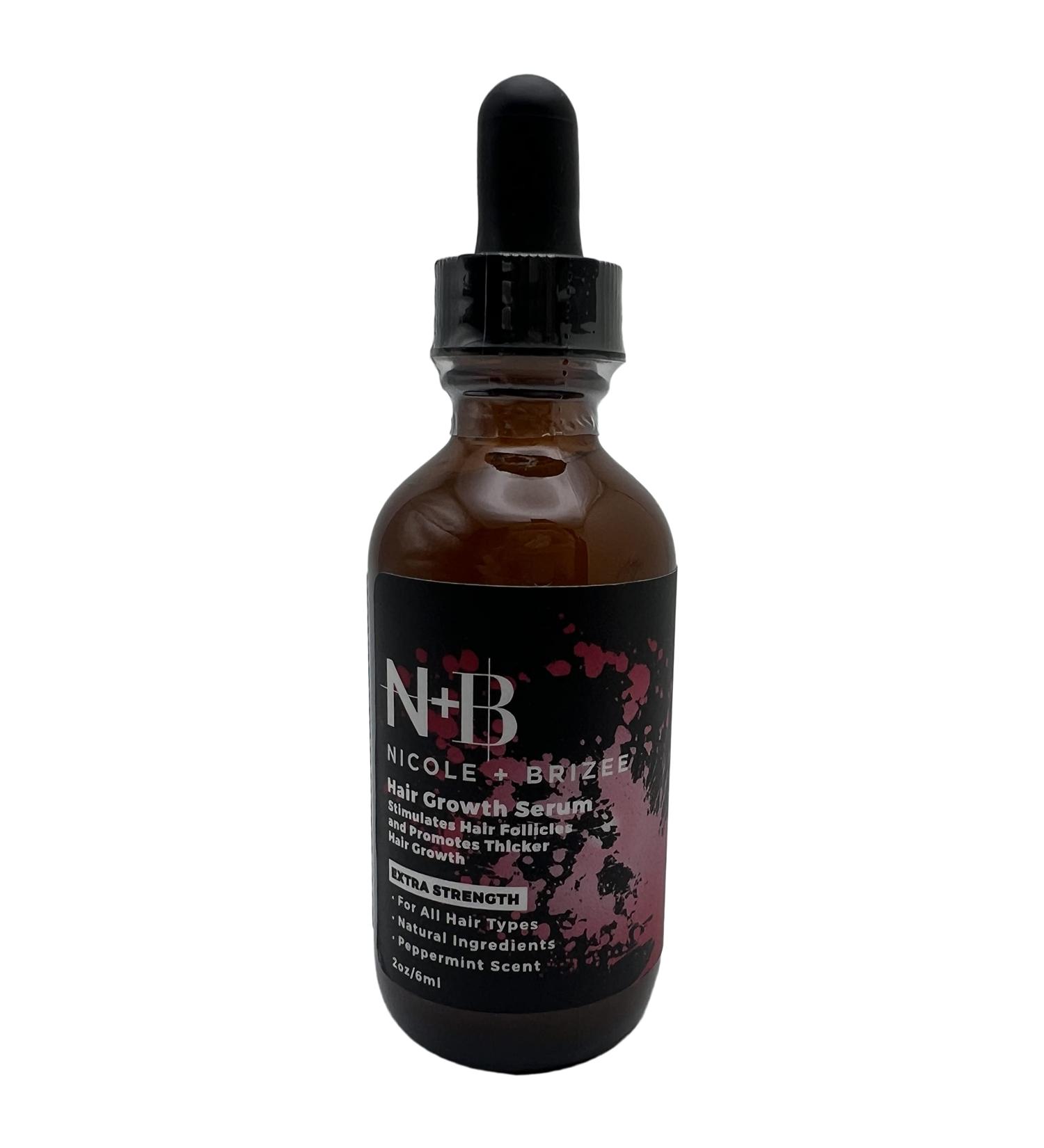 N+B Hair Growth Serum 2oz - Promotes Thicker, Fuller & Healthier Hair with Biotin | Natural-Based Formula to Prevent Hair Loss & Thinning in Women | All Hair Types - Buy Online on GoSupps.com