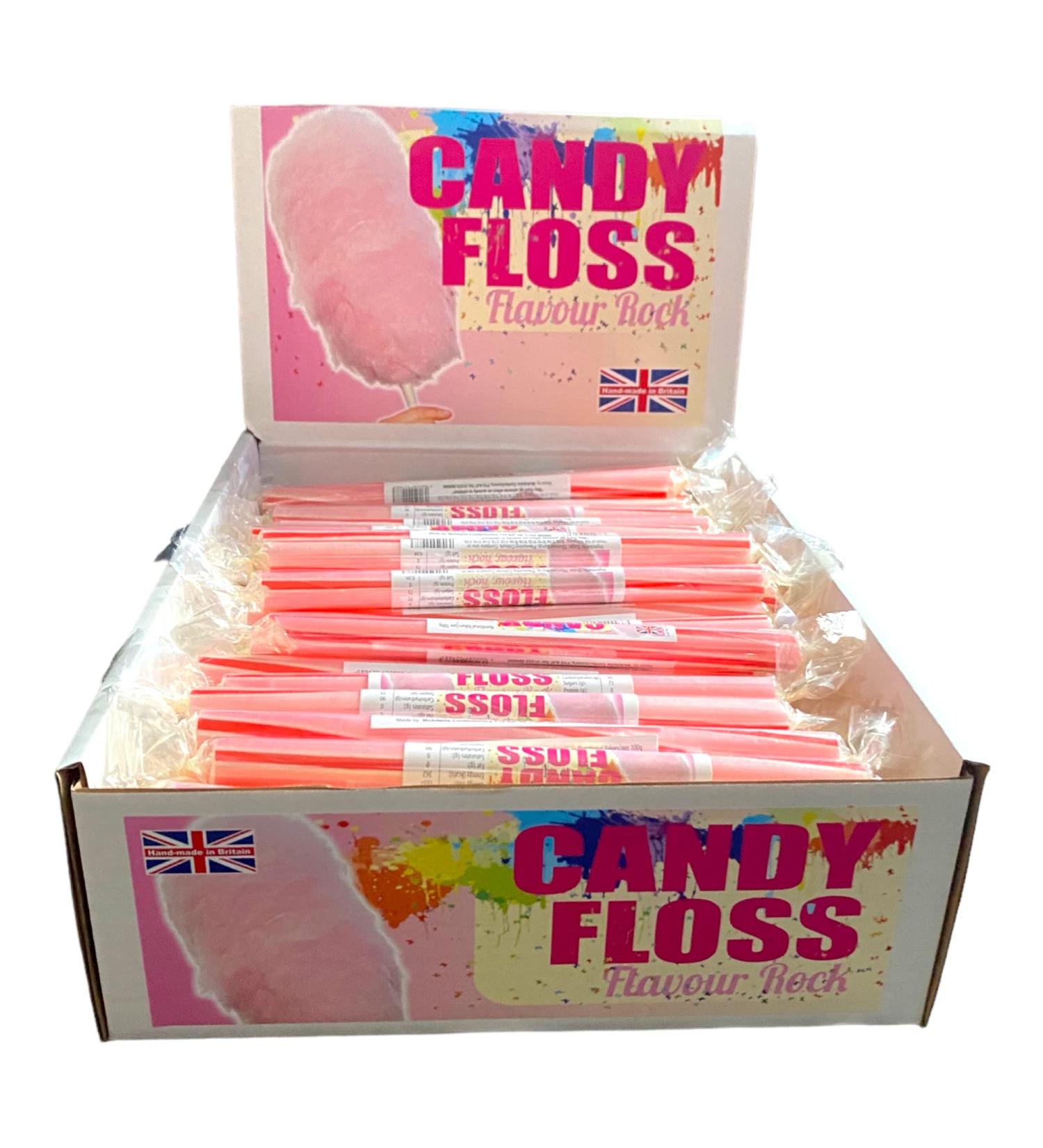 50 X Candy Floss Rock Sticks Handmade Traditional Rainbow Classic Sweets Retro Seaside Gift Wholesale Confectionery - Buy Online on GoSupps.com