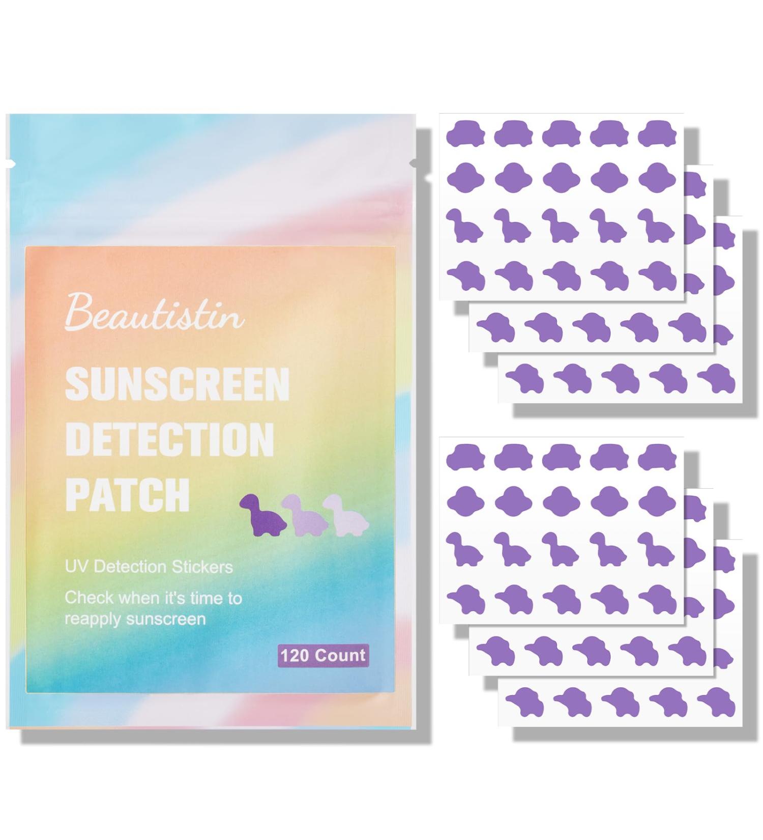 UV Detection Stickers for Sunscreen - 120 Count Safe for Kids Age 3+ 4 Fun Designs Know When to Reapply - Buy Online on GoSupps.com