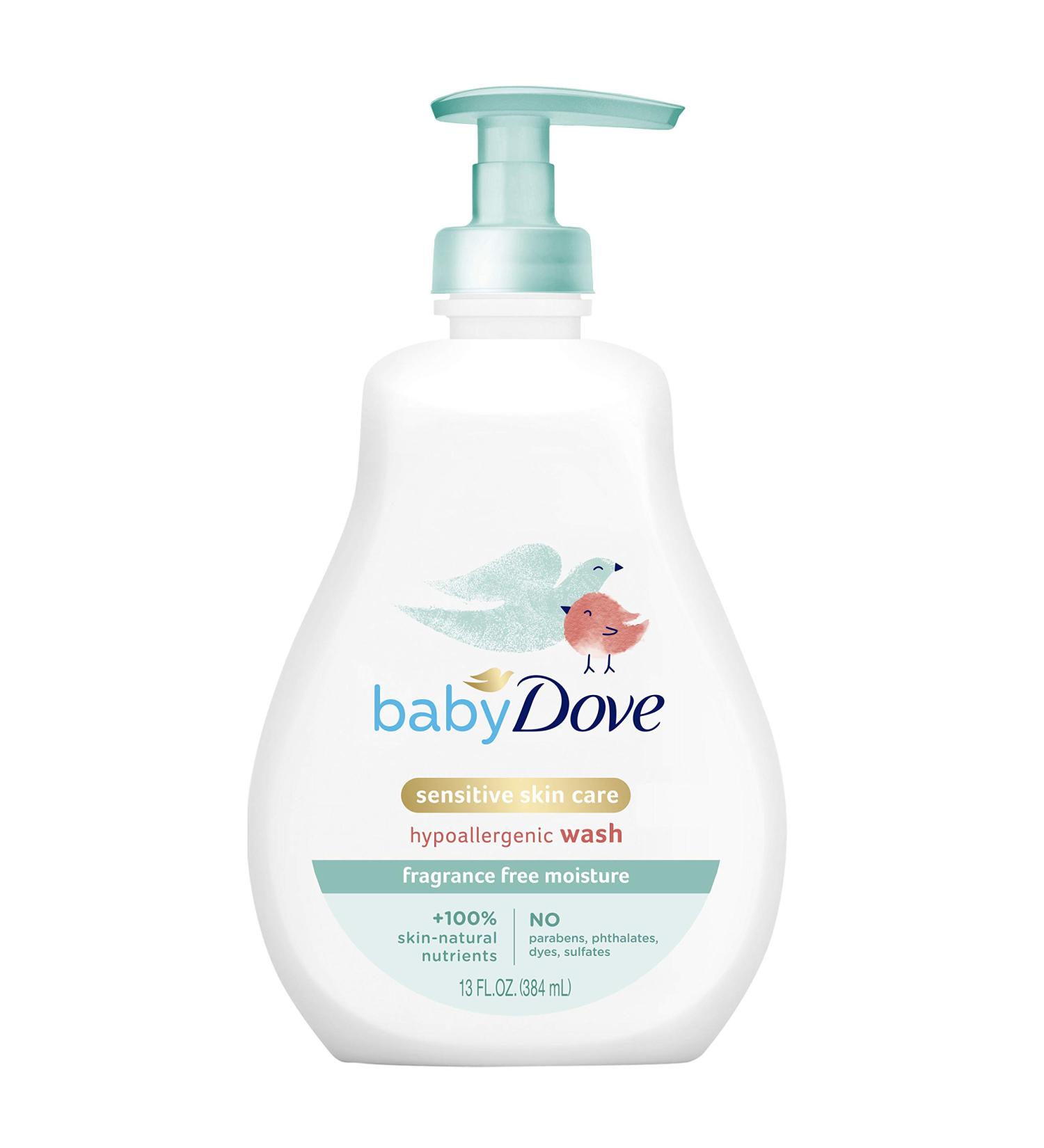 Dove Baby Sensitive Skin Care Hypoallergenic Wash - Fragrance Free 13 fl oz - Buy Online on GoSupps.com