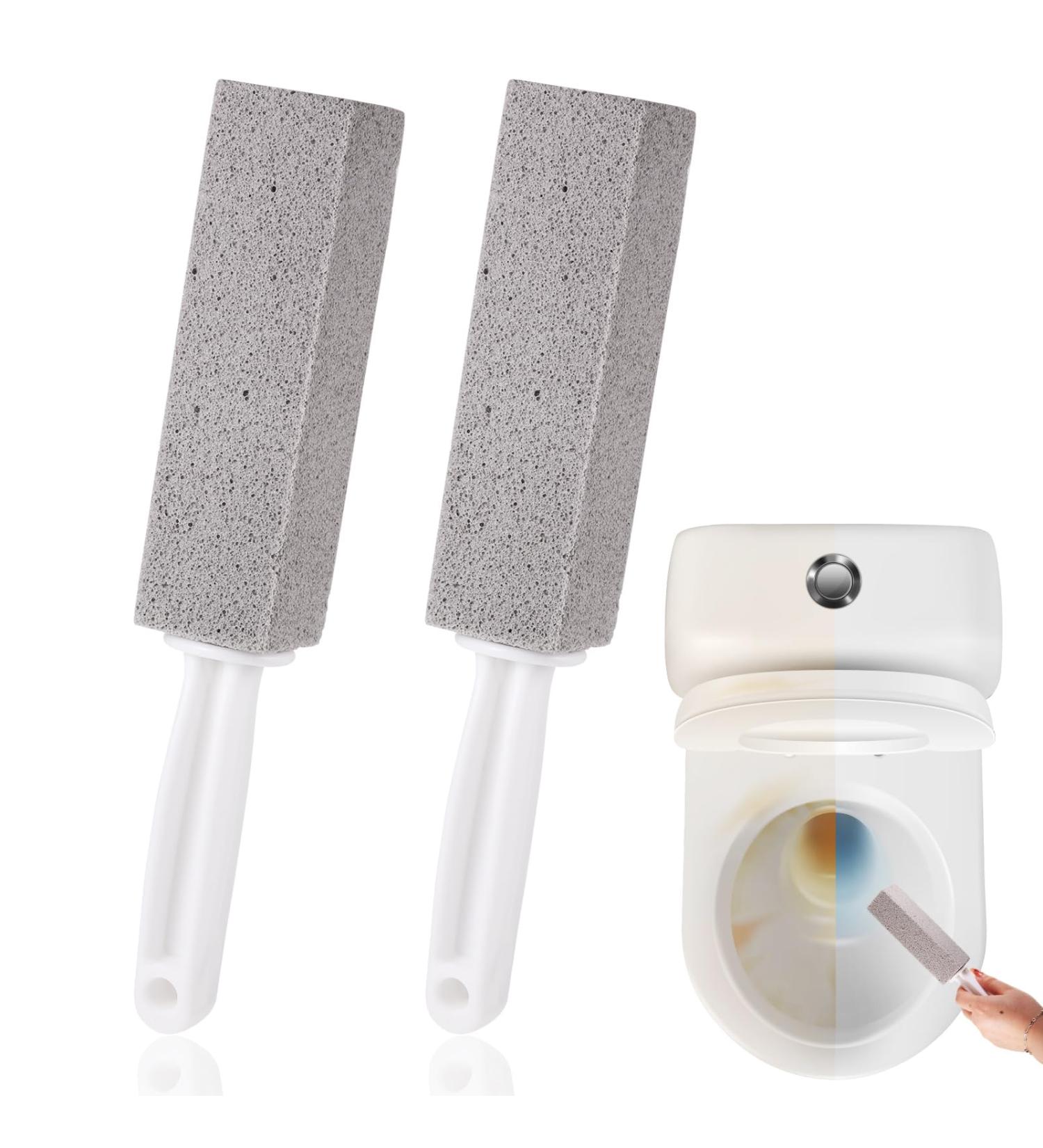 Bimsstein Toilet Cleaner with Handle - 2 Pumice Stone Blocks for Effective Toilet Cleaning | Eco-Friendly and Durable - Buy Online on GoSupps.com