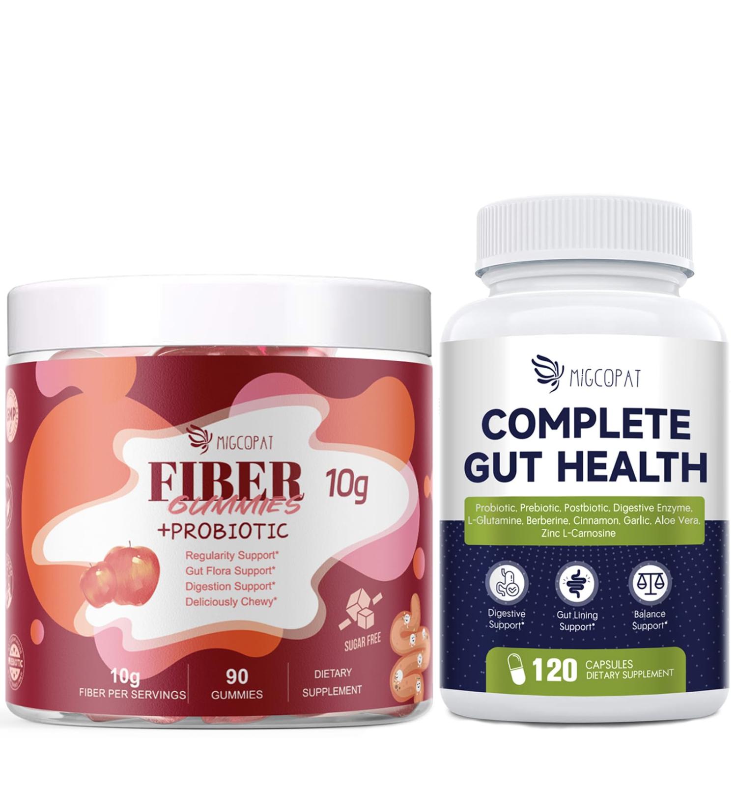 Migcopat Fiber Gummies + Probiotics For Digestive Health - Buy Online on GoSupps.com