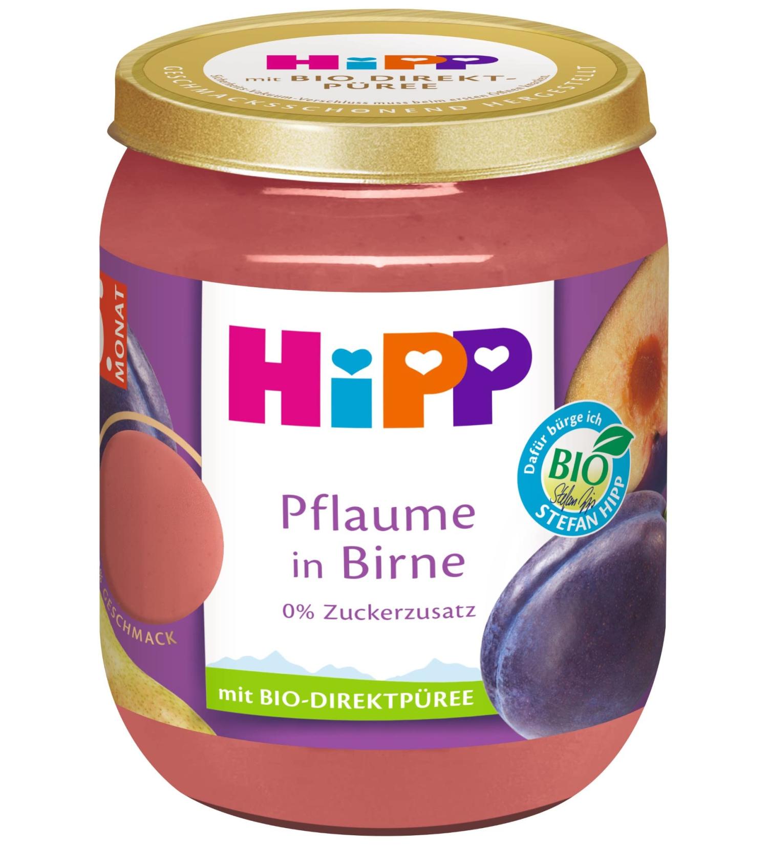 HiPP Organic Fruit Plum in Pear 160g Pack of 6 (6x160g)