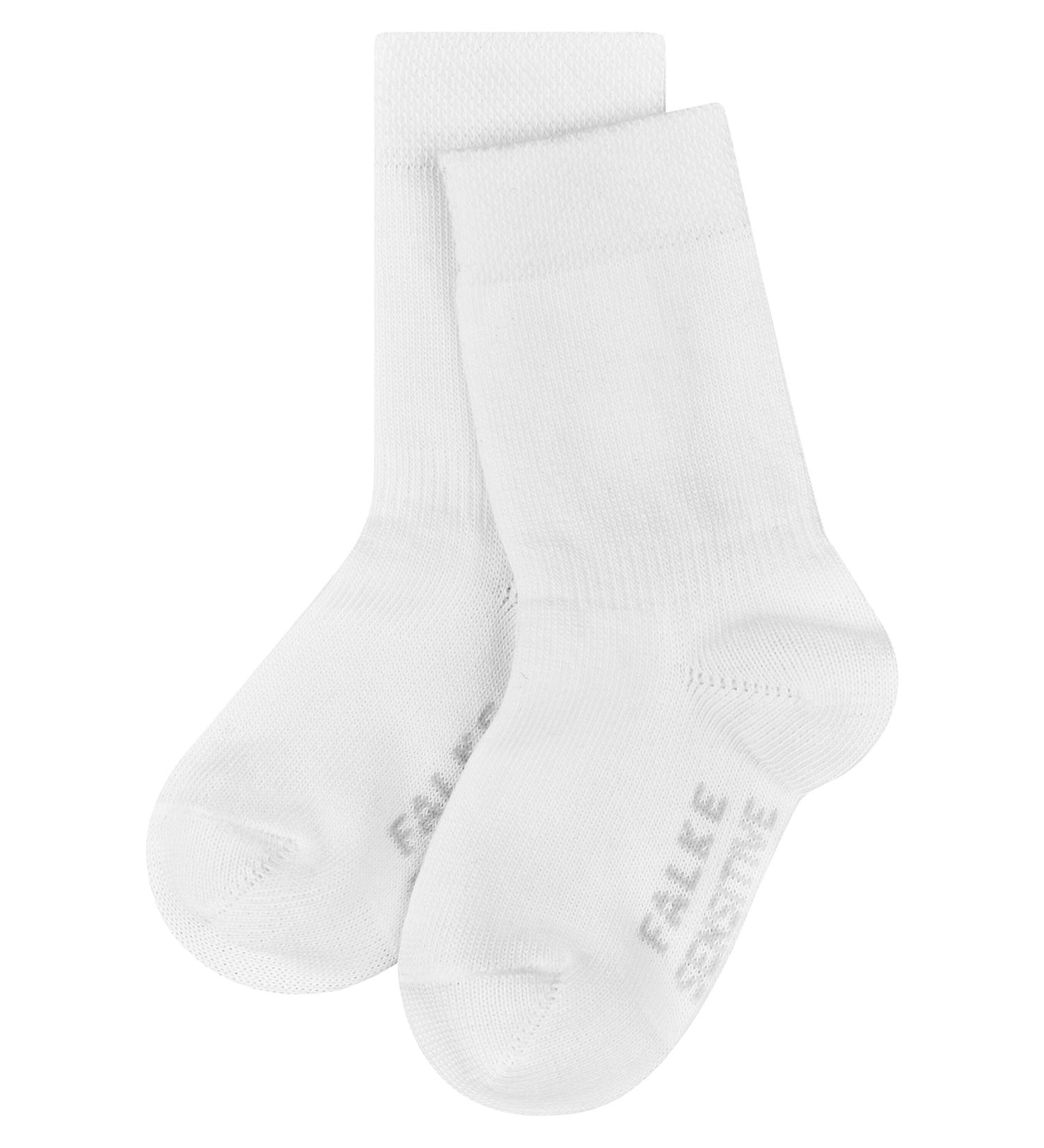 FALKE Unisex Baby Cotton Soft-Top Socks - Gentle Grip, Elasticated Zone - Blue Pink & More Colours - 1 Pair, Sensitive 0 Month White - Buy Online on GoSupps.com