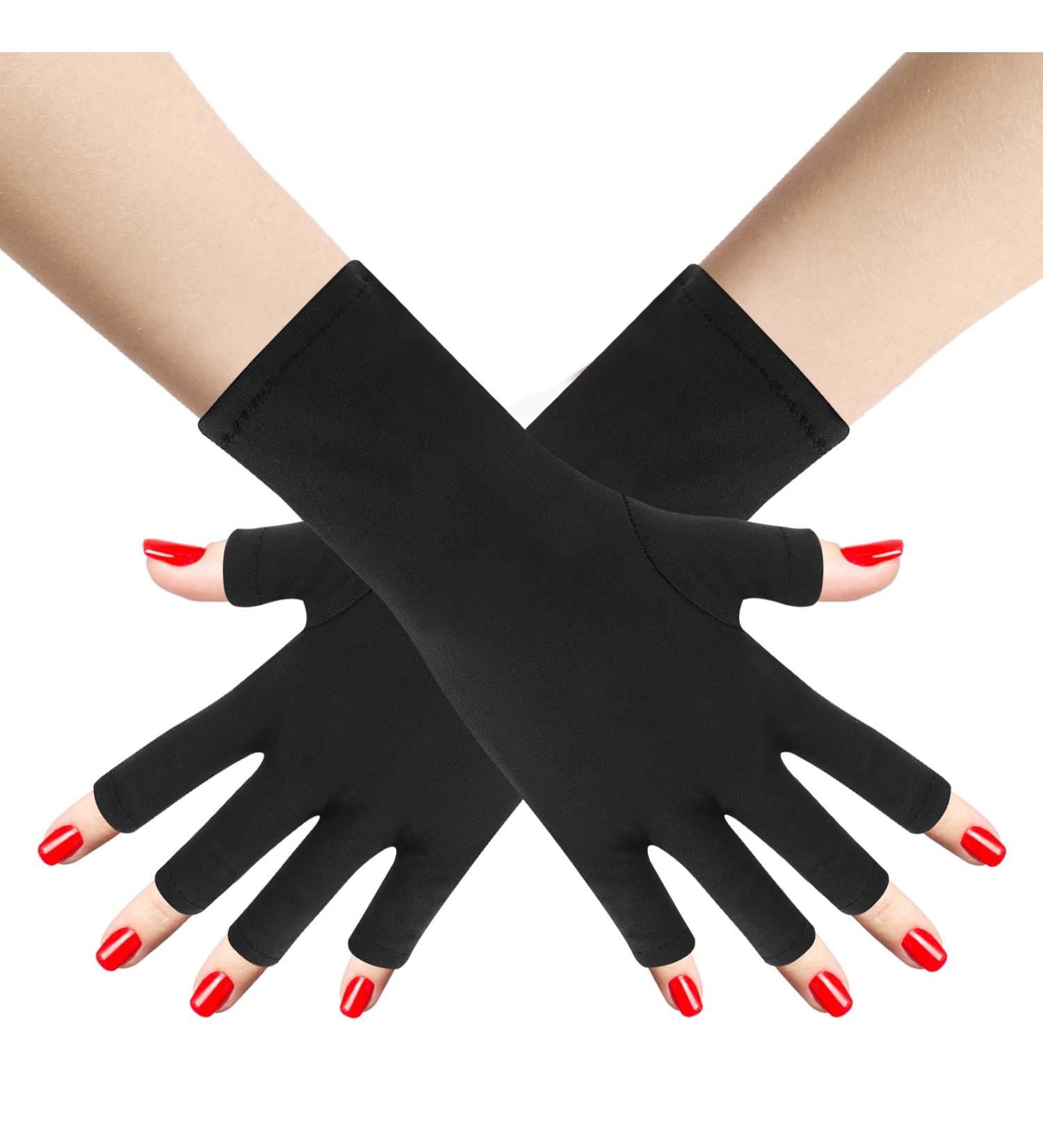 Ouligay UV Gloves for Gel Nails - Heat Protection Nail Tech Gloves, Black - Ideal for Home and Outdoor Use - Buy Online on GoSupps.com