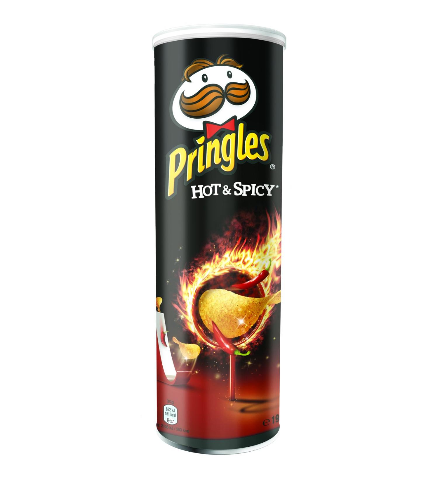 Pringles 12 x TUBE PRINGLES AU GUSTO HOT & SPICY 165 GR SPICY CRISPS