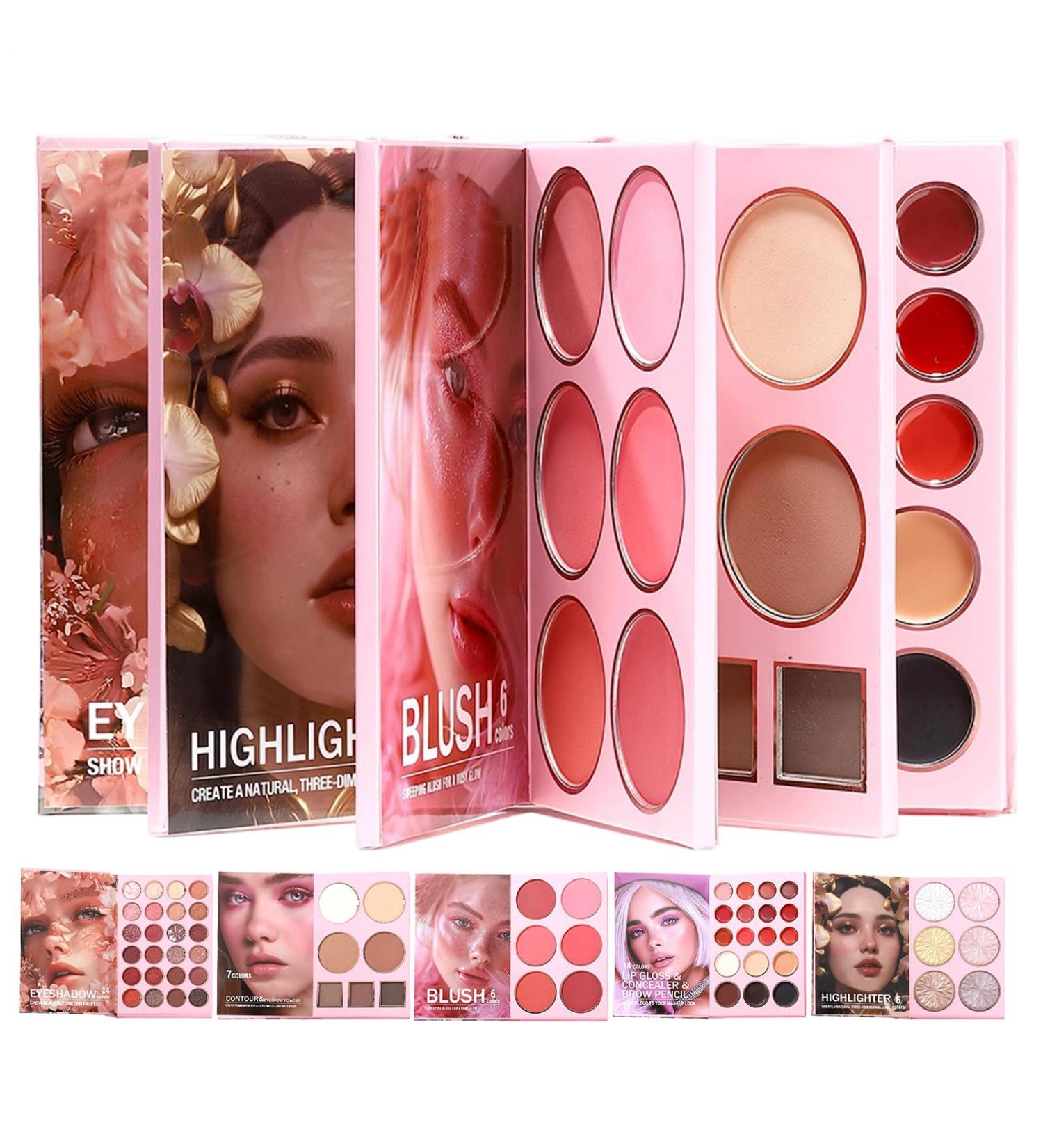 Palette De Maquillage - Highlighter En 6 Nuances 24 Fards Paupi res Iridiscent Style Livre - Pour Le Maquillage Les Rendez-Vous Le Voyage La F te Beaut Le Quotidien Et La - Buy Online on GoSupps.com