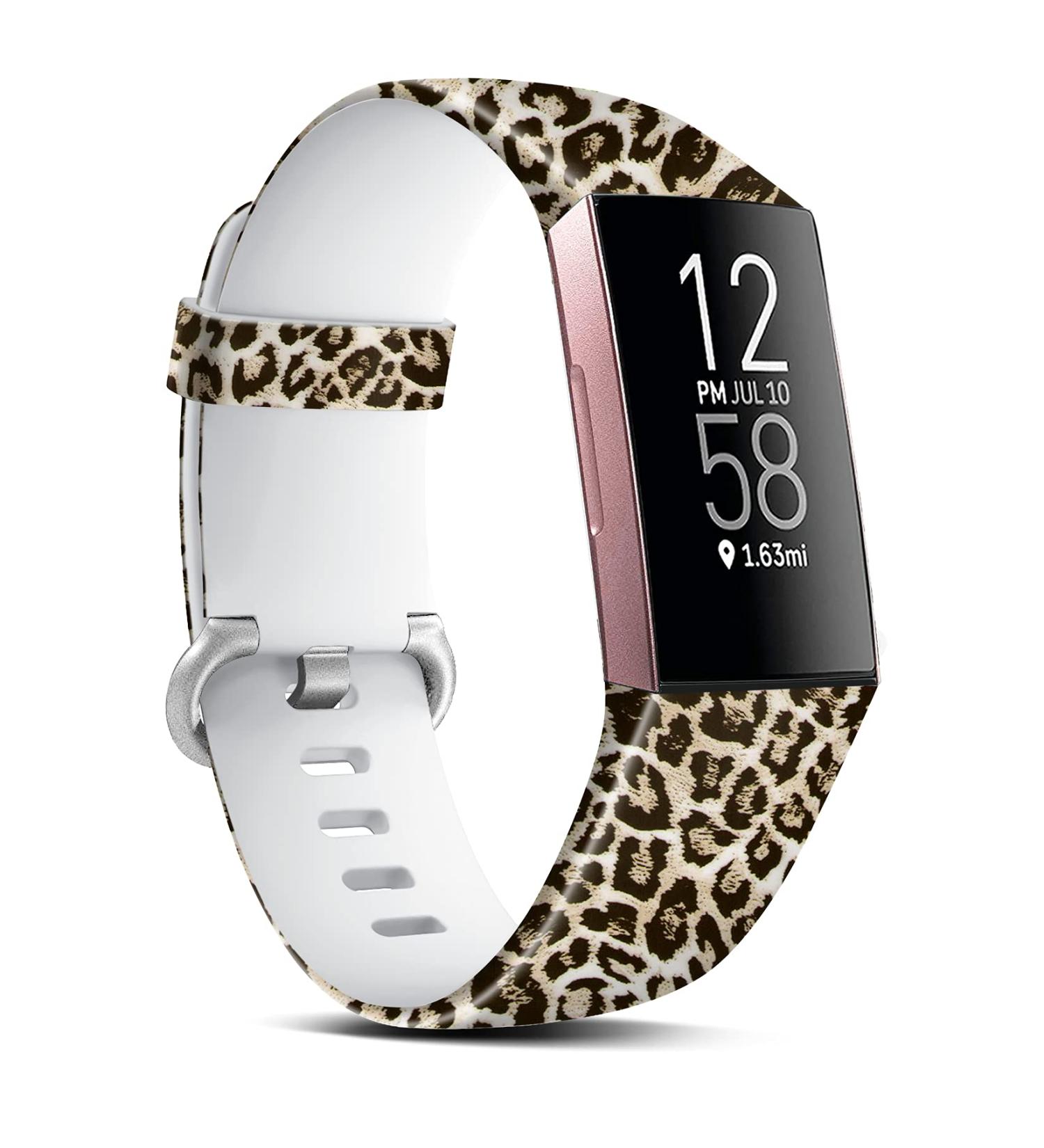Maledan Leopard Pattern Band for Fitbit Charge 4/3 - Water Resistant Accessory Wristband - Small Size - Buy Online on GoSupps.com