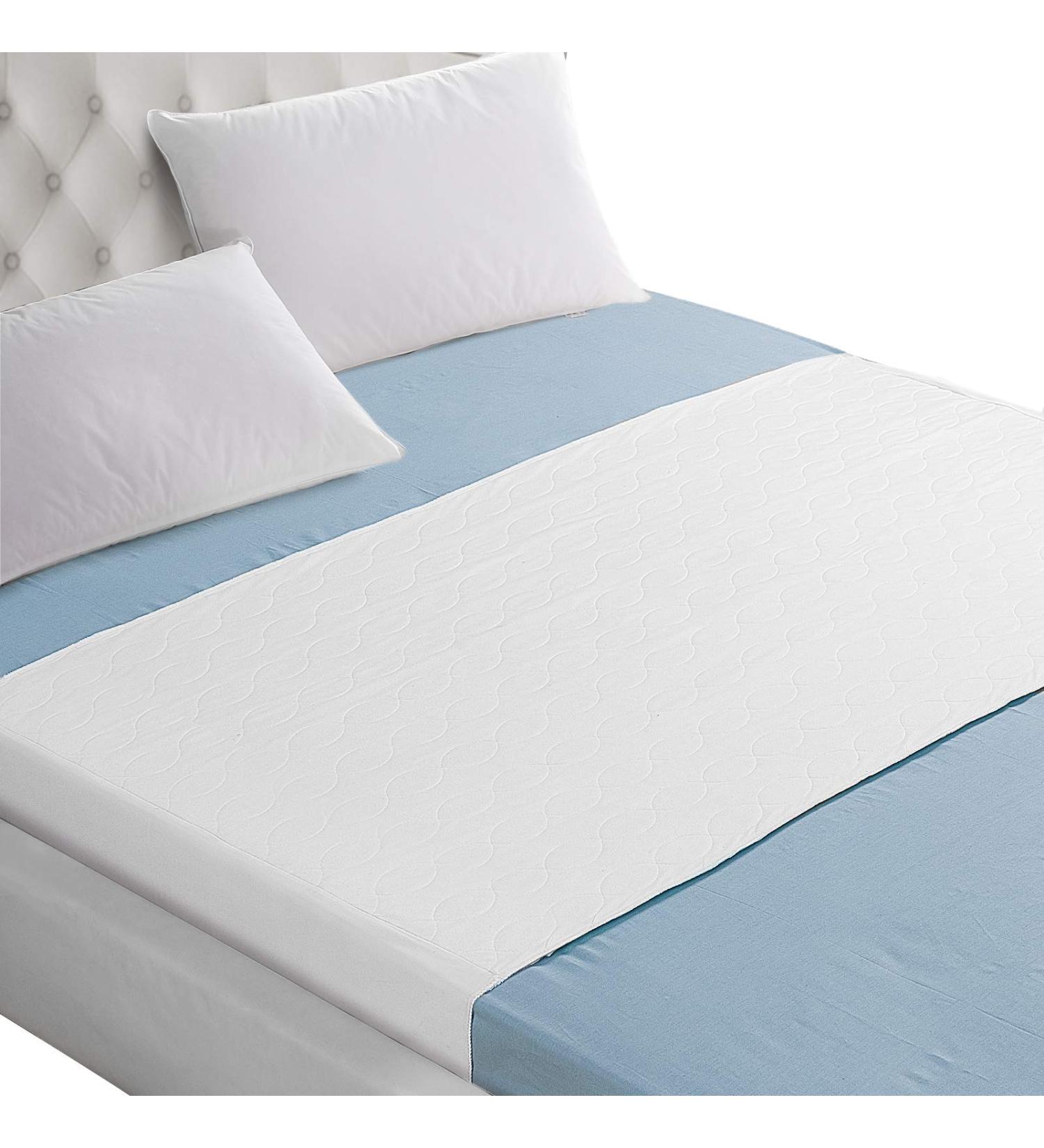 Washable Incontinence Bed Pad - Waterproof Mattress Cover for Bladder Weakness (91 x 152 cm) - Reusable & Durable - Buy Online on GoSupps.com