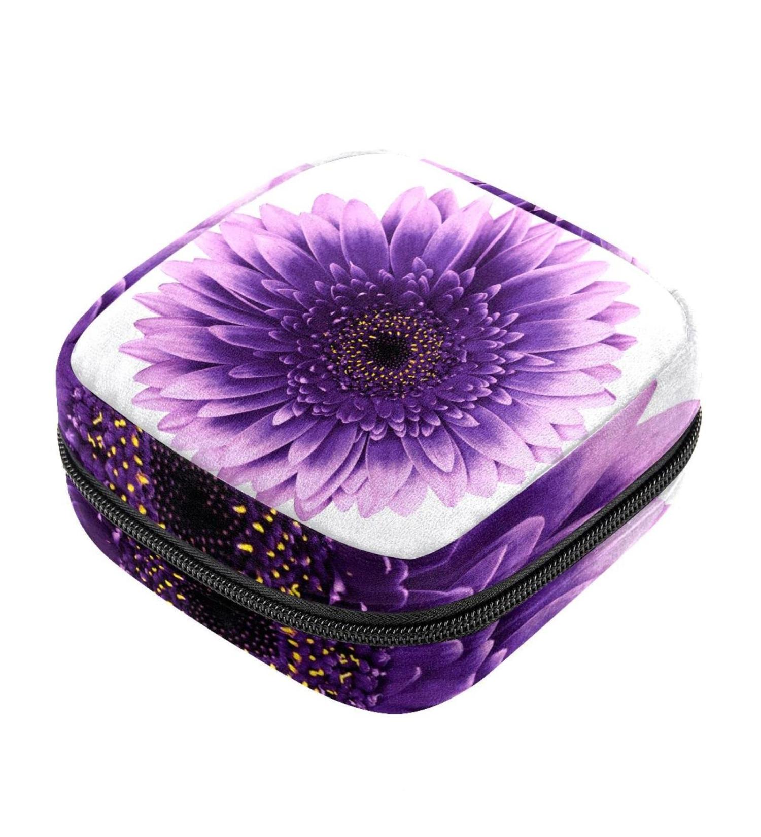 Daisy Flower Sanitary Napkin Storage Bag | Period Pouch for Teen Girls | Feminine Product Organizer with Zipper - Buy Online on GoSupps.com
