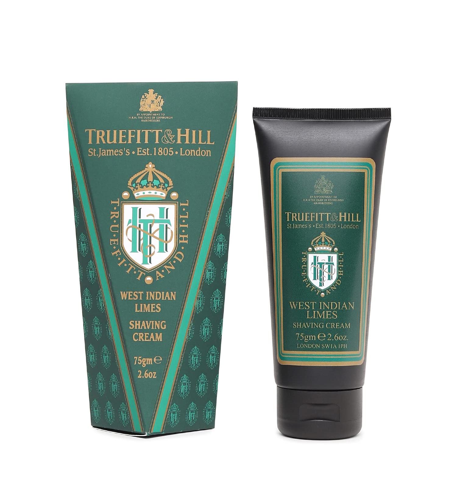 Truefitt & Hill Shaving Cream Tube - West Indian Limes | Premium Glycerin Lather Smooth Glide & Hydration | 2.65 oz - International Shipping Available - Buy Online on GoSupps.com