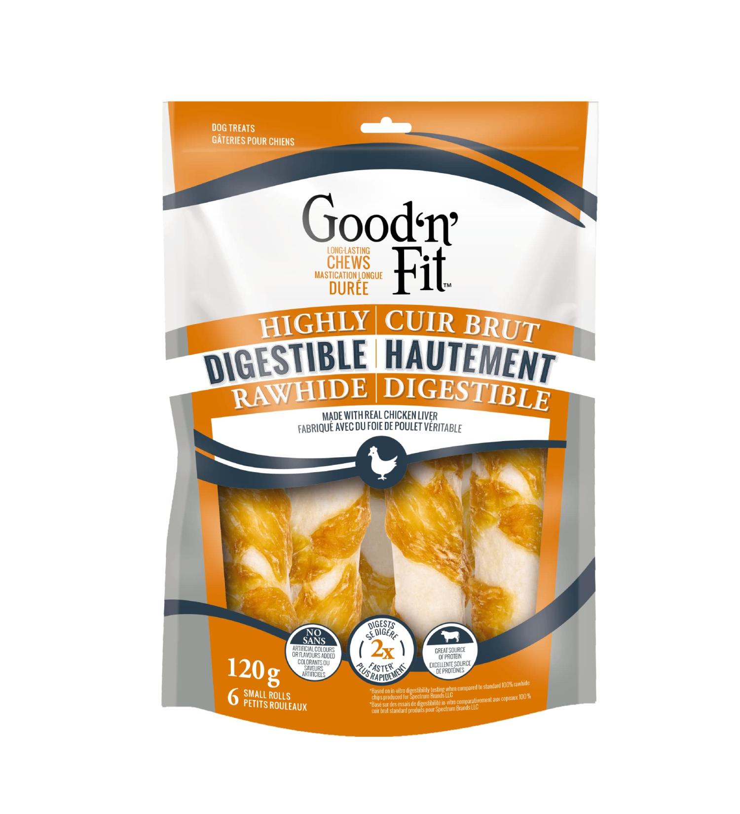 Good'n'Fit Rolls Chicken Liver Small 6ct 1 count (Pack of 1) Chicken Liver Roll - Buy Online on GoSupps.com