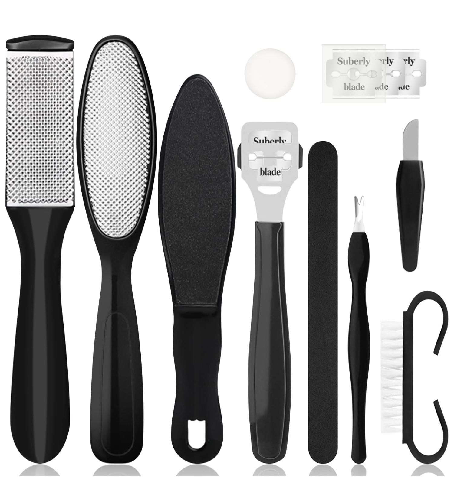 Buy Sularpek 10-in-1 Professional Corn Removal Tool | Strong Dead Skin Foot Scraper | Black - International Shipping Available - Buy Online on GoSupps.com