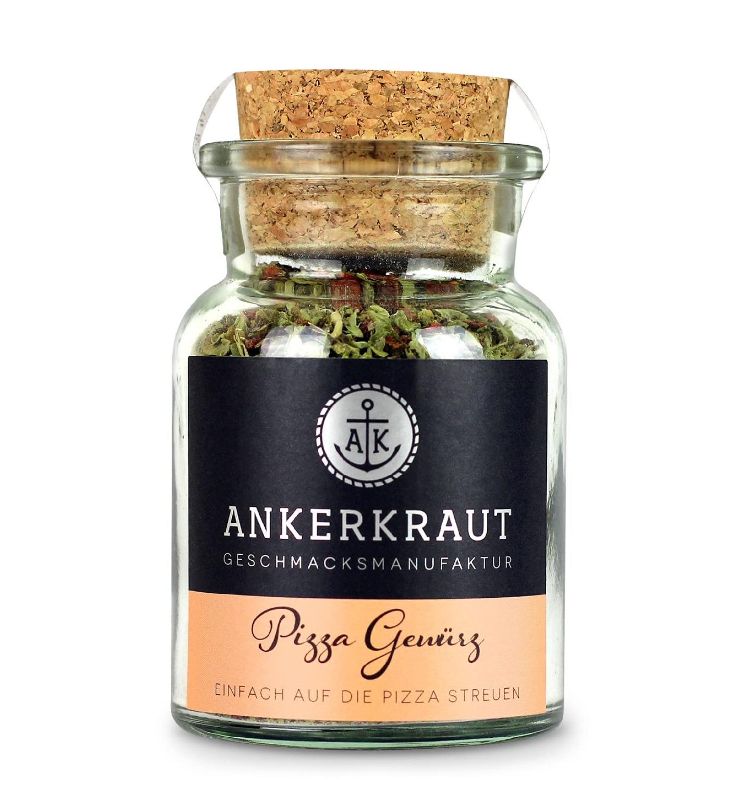 Ankerkraut Pizza Spice - Authentic Italian Flavor for Stone Oven Pizza Pasta & More | 45g in Corked Glass - Buy Online on GoSupps.com