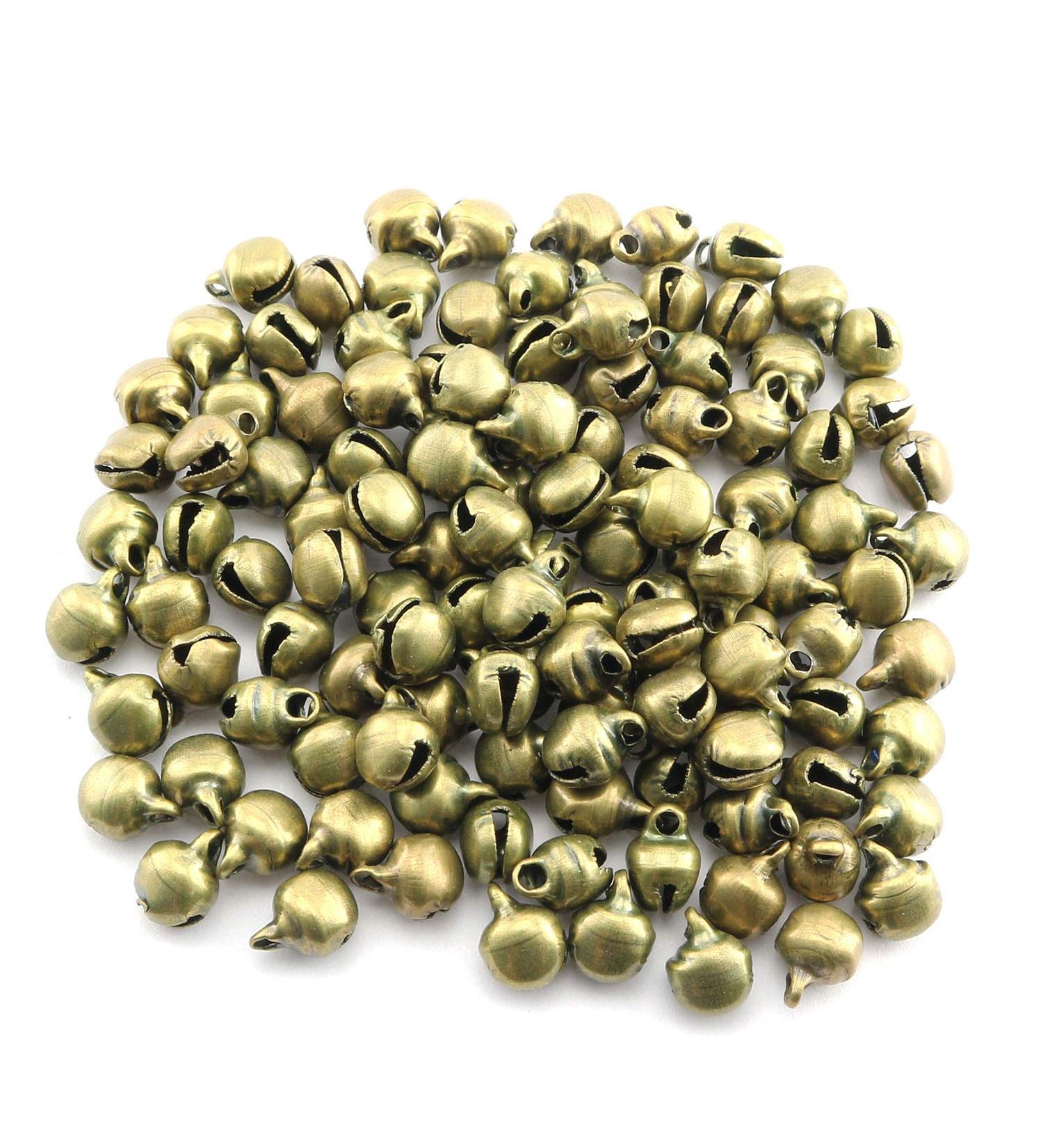 JCBIZ 6mm Bronze Small Bell - 120pcs Christmas DIY Pet Bell Decoration & Jewelry Accessories - Buy Online on GoSupps.com