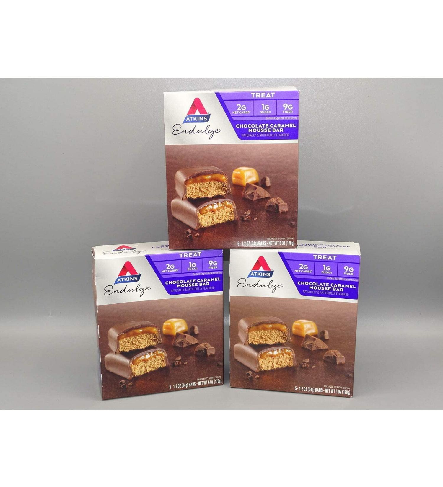 Atkins Endulge Bar 5-Pack - Chocolate Caramel Flavor - 1.2 oz Bars - Buy Online on GoSupps.com
