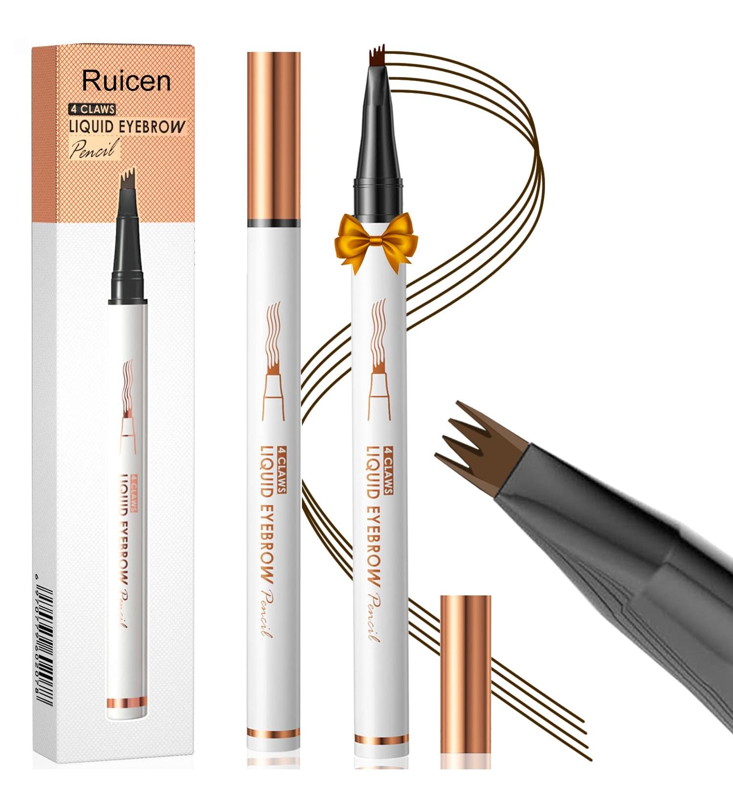Microblading Eyebrow Pen - Waterproof & Smudge-Proof Brow Pencil for Women - Natural Hair-Like Finish Long-Lasting Dark Brown - Buy Online on GoSupps.com
