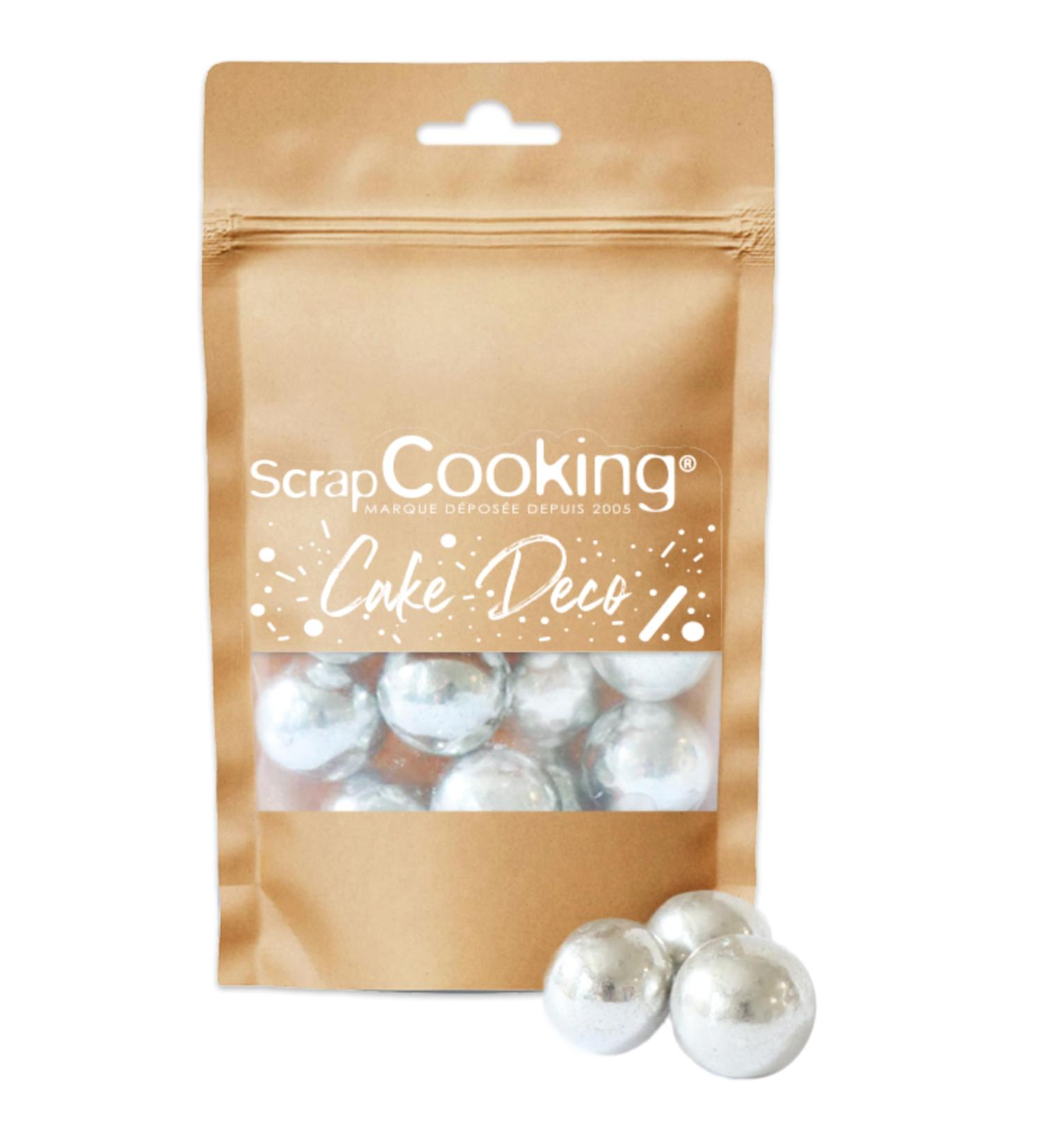 ScrapCooking 7464 Silver Beads XXL 55 g Edible Food Decoration Sprinkles Chocolate Milk & Silver for Desserts Cakes Logs Christmas Birthday - Buy Online on GoSupps.com