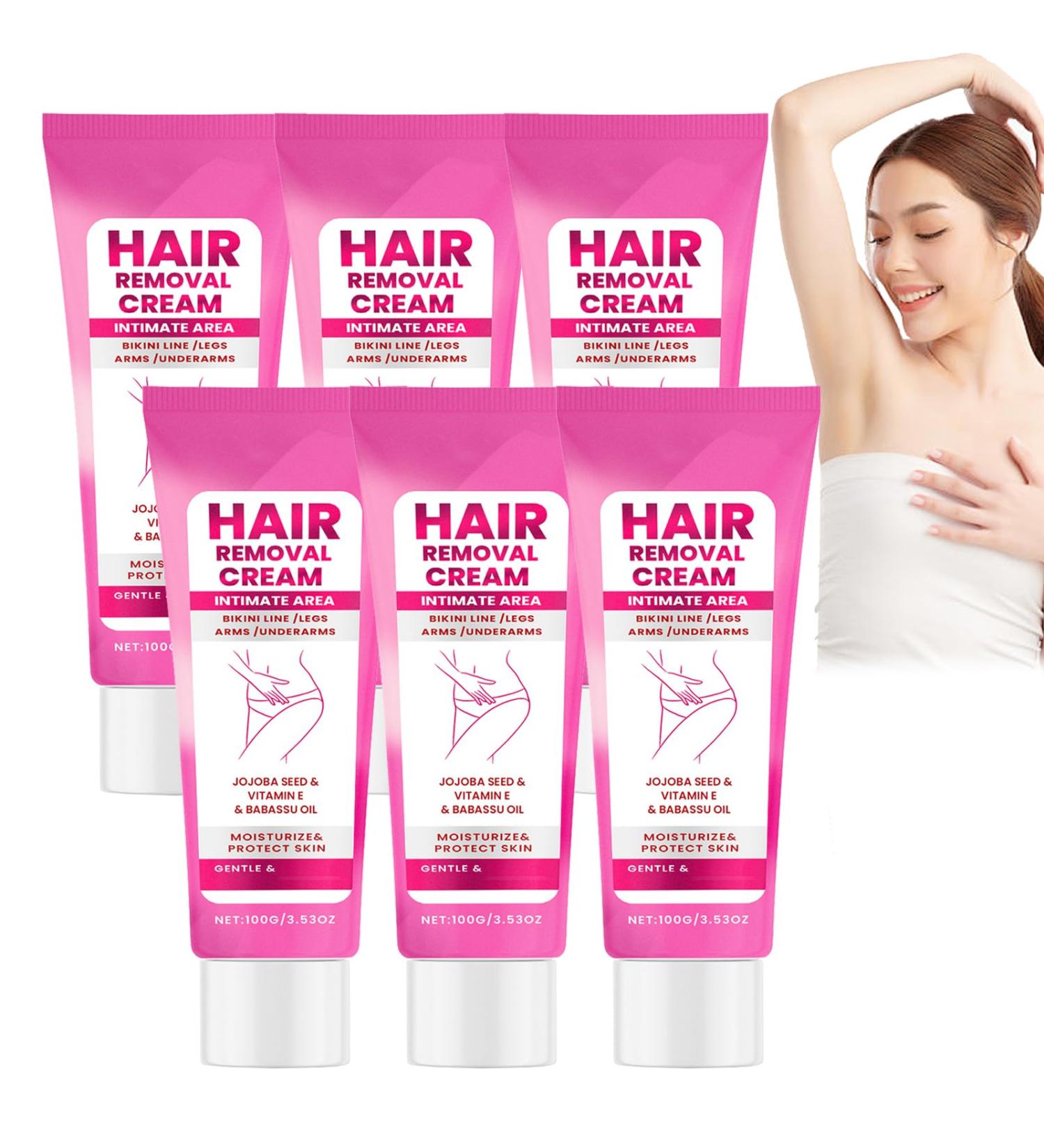 WRANBAO Intimate hair removal cream for women and men irritating hair removal and skin care painfree and flawless hair removal cream for face arms legs bikini zone and intimate zone 6 pieces 6 pieces - Buy Online on GoSupps.com