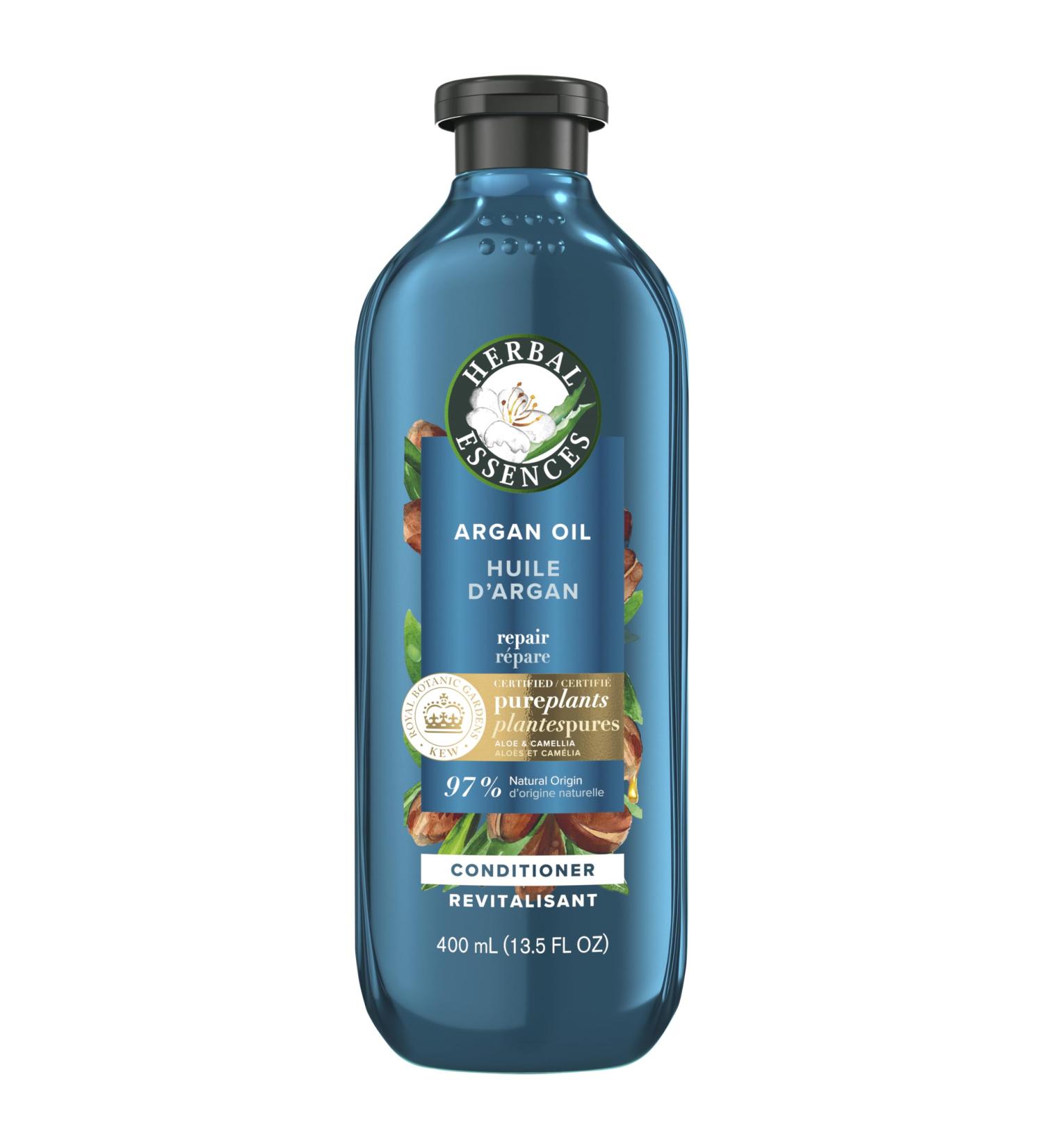 Herbal Essences Pure Plants Argan Oil Paraben Free Conditioner Hair Repair with Certified Camellia Oil and Aloe Vera For All Hair Types Especially Damaged Hair 400 mL Unscented 400 ml (Pack of 1) - Buy Online on GoSupps.com