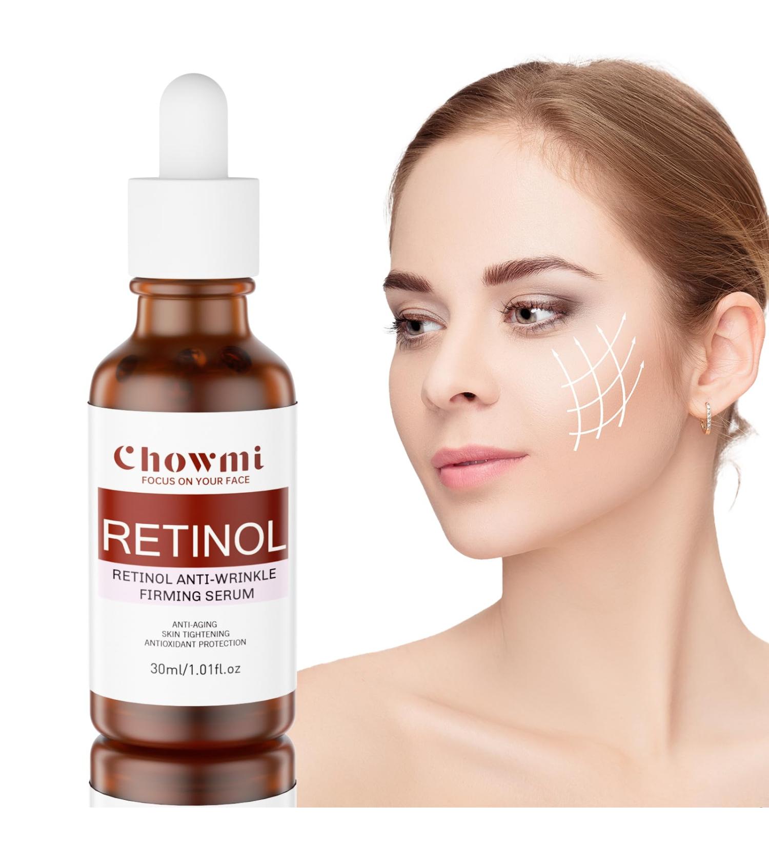 Retinol Anti-Wrinkle Facial Serum Concentrate - Improve Elasticity Tone & Minimize Fine Lines - Age-Defying Formula for Youthful Skin - Buy Online on GoSupps.com