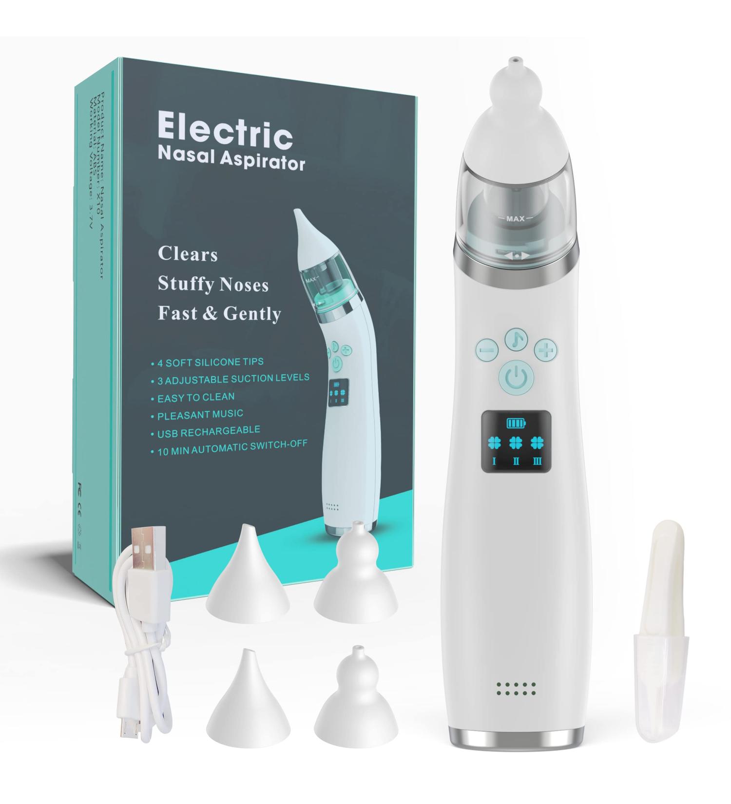 FEDOLOY Electric Baby Nasal Aspirator | Essential Baby Care Tool for Mothers - White - Buy Online on GoSupps.com