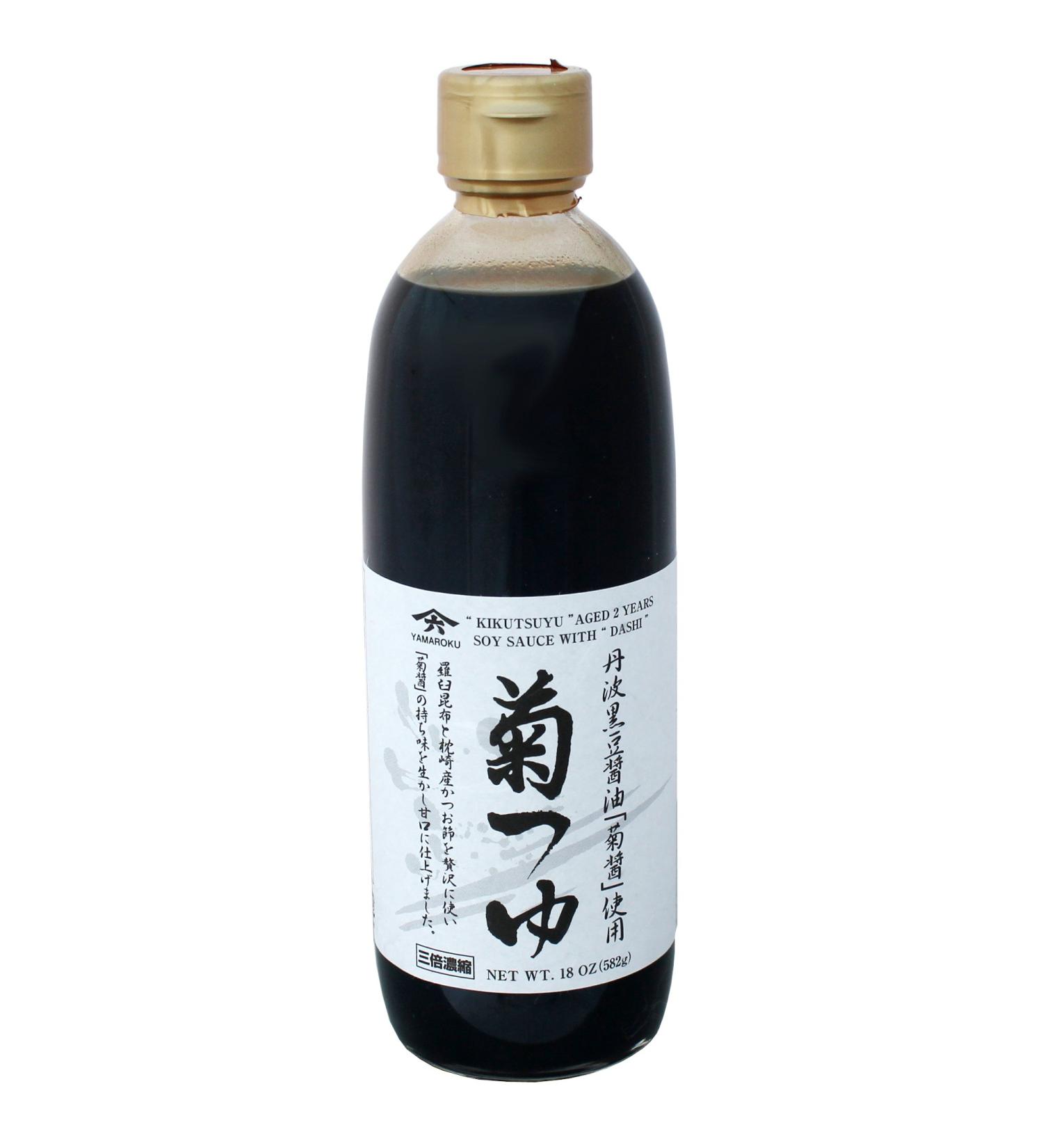 Yamaroku Aged 2 Years Soy Sauce with Bonito & Kelp Stock Kiku Tsuyu 18 Ounce - Buy Online on GoSupps.com