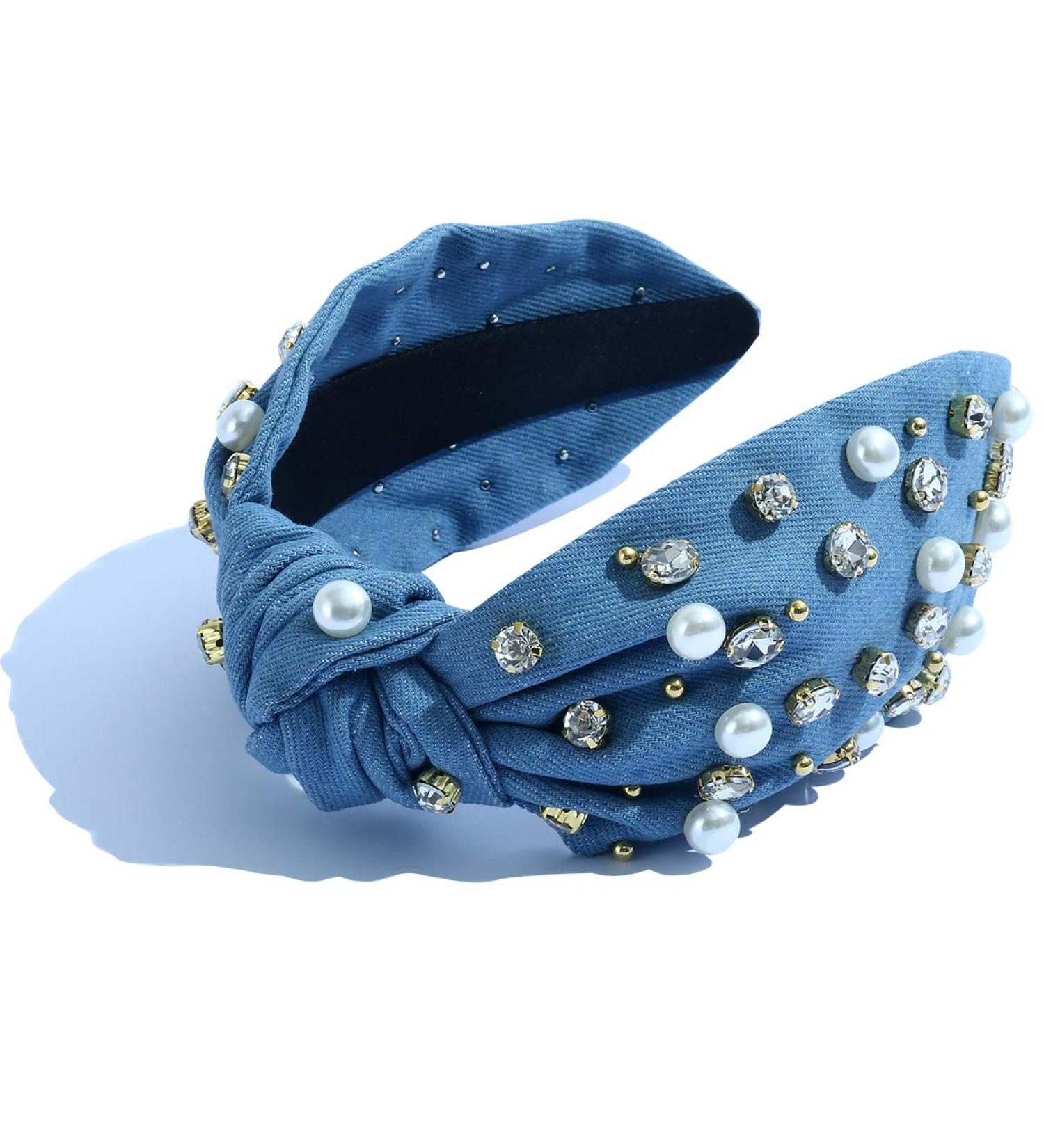 Pearly Crystal Pink Women's Headband | Luxury Jeweled Hairband - Buy Online on GoSupps.com