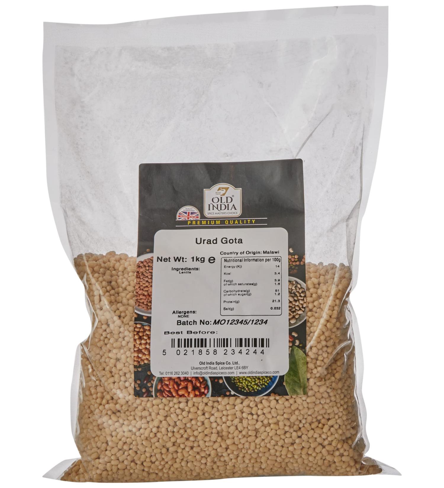 Old India Urad Gota 1kg - Premium Quality Black Gram Whole | Shop Now - Buy Online on GoSupps.com