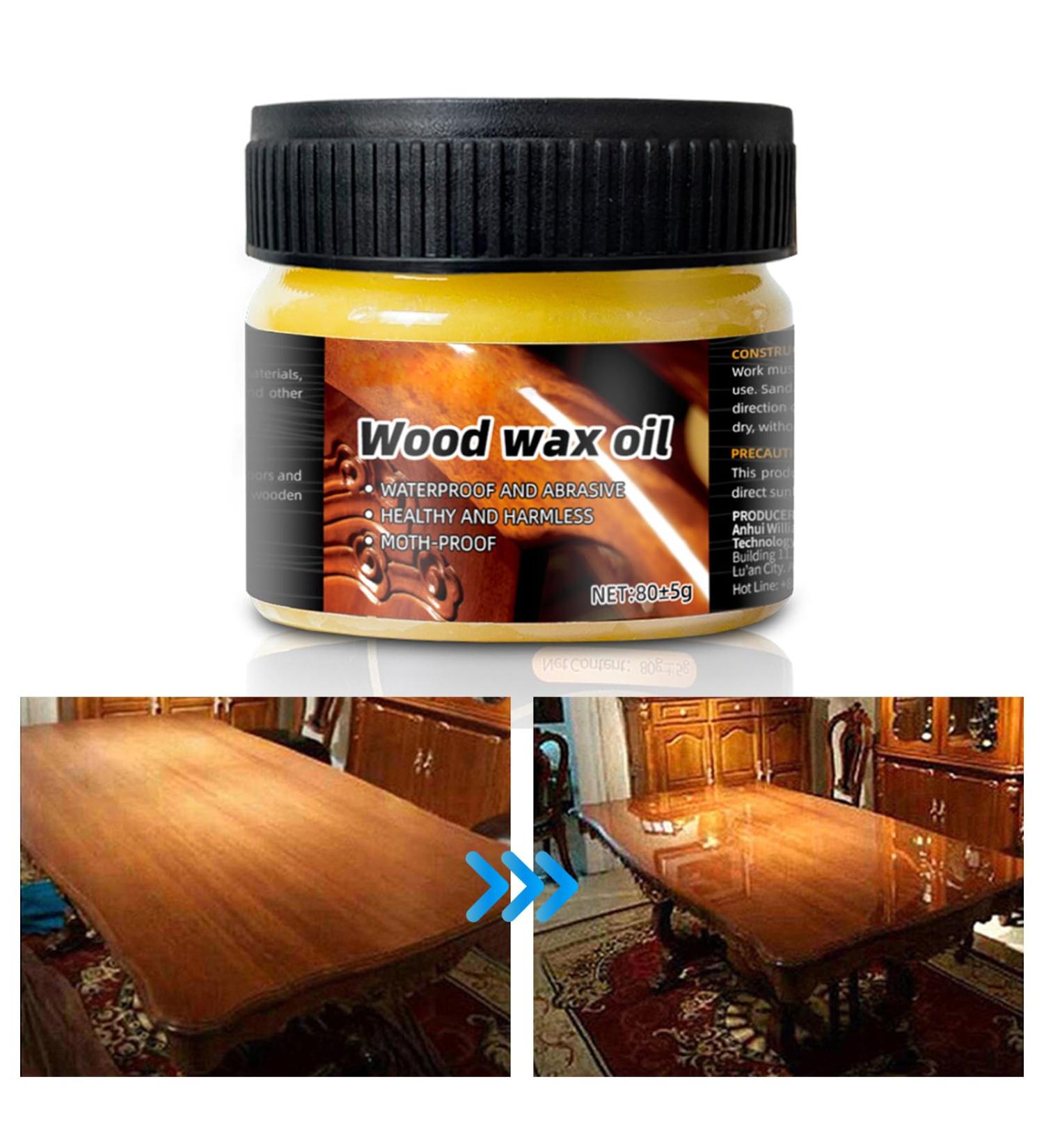 Wood Wax - Effective Furniture Wax for Wood | Natural Beeswax Furniture Polish Wood Seasoning Beewax for Wood Polish Multipurpose Waterproof & Repair Wood Wax Money money - Buy Online on GoSupps.com