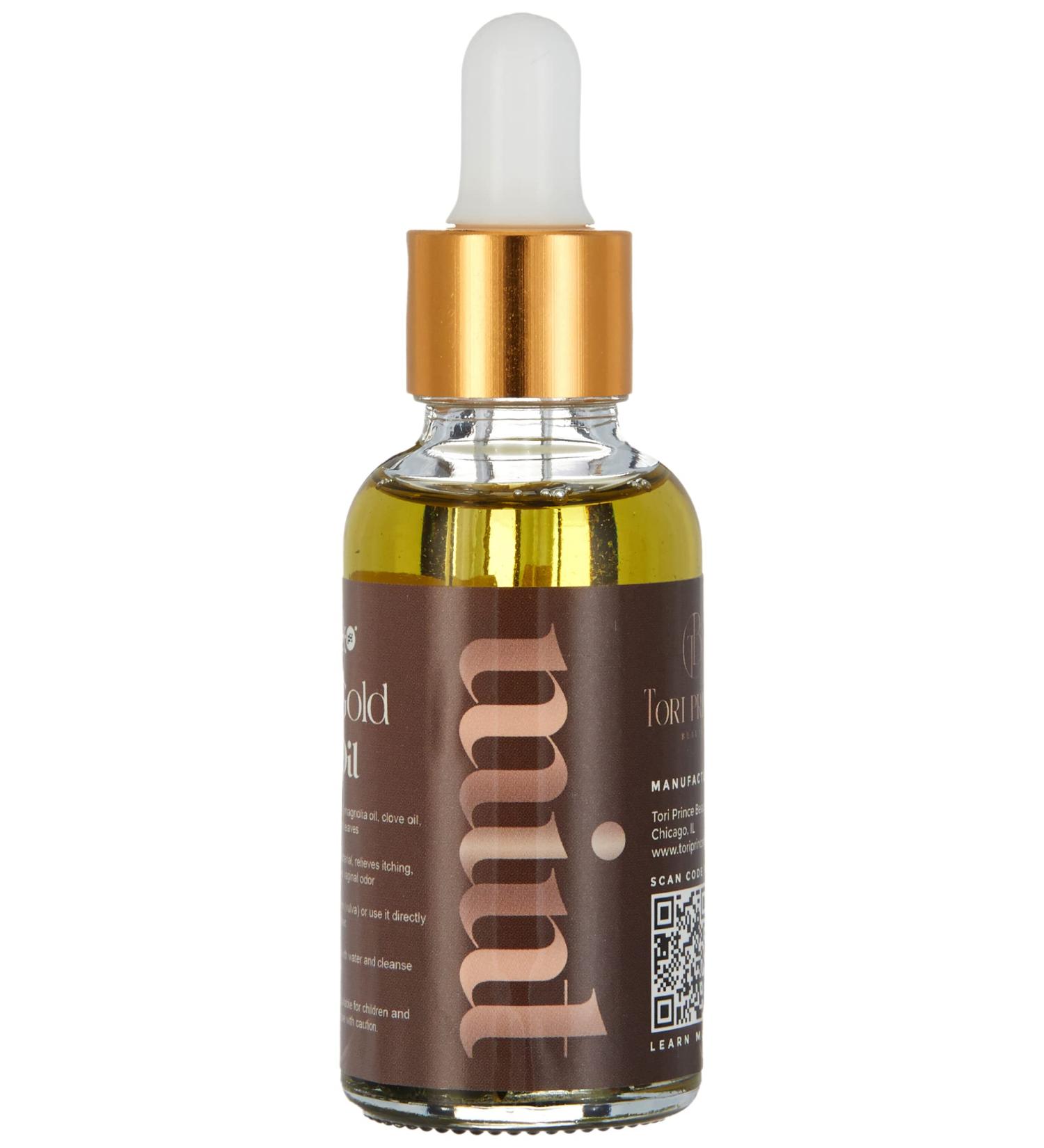 Tori Prince Beauty Rose Gold All-Natural Yoni Oil - 100% Organic Feminine Essential Oil for Odor Control, PH Balance, Menstrual Pain Relief, and Moisturization - Mint Scented - Buy Online on GoSupps.com