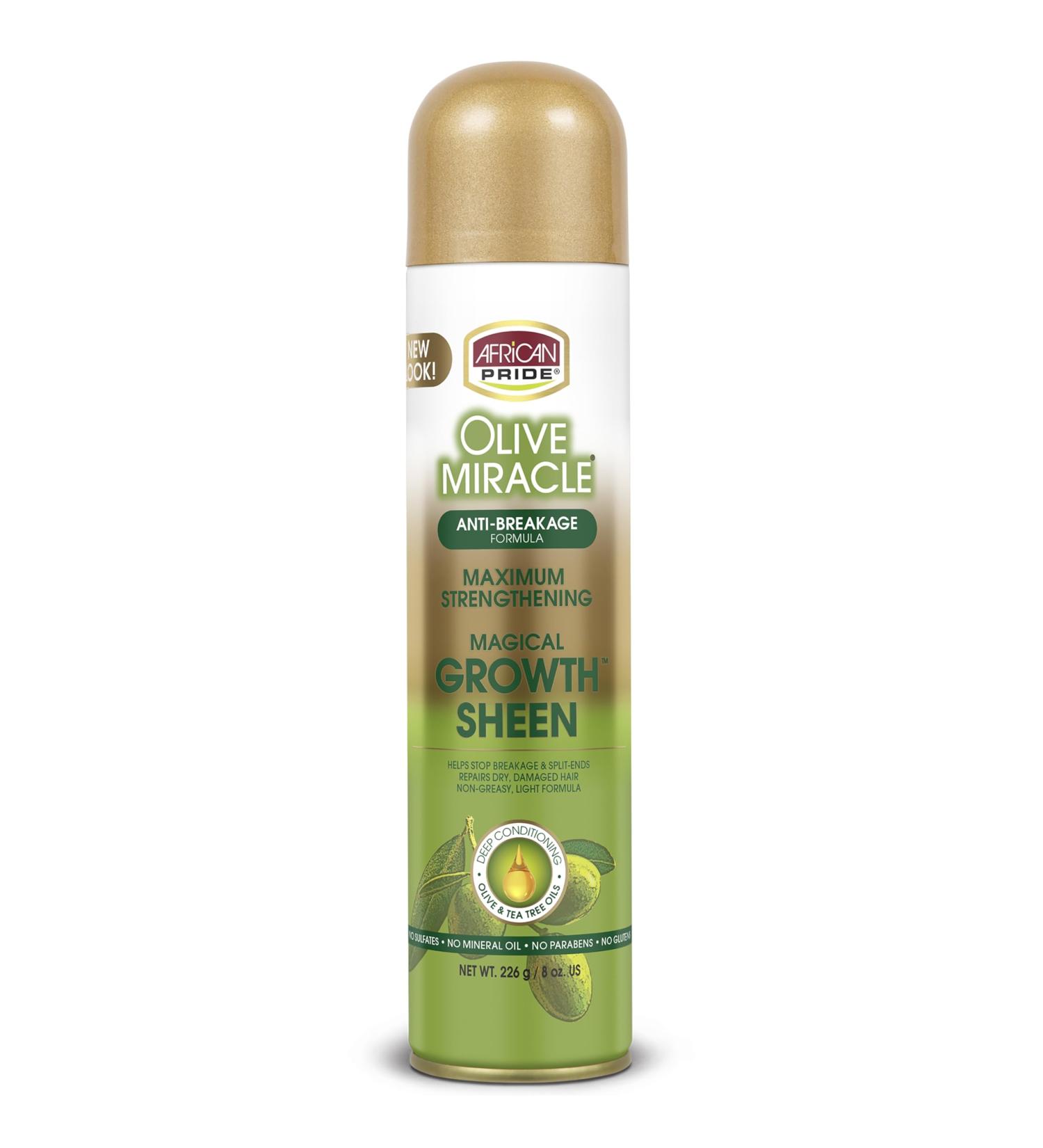 African Pride Olive Miracle Growth Sheen Spray 8 Ounce - Buy Online on GoSupps.com