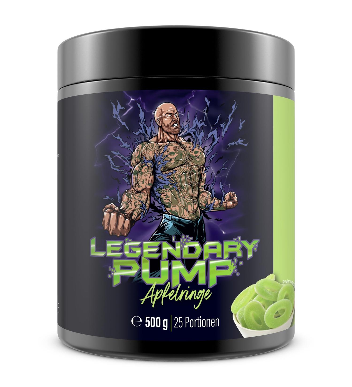 Buy Gym King Legendary Pump Pre Workout Booster 500g - Apple Rings Flavor | International Shipping Available - Buy Online on GoSupps.com