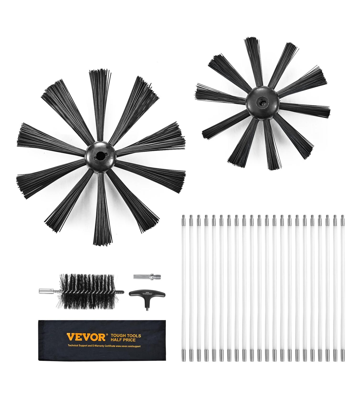 VEVOR 29-Piece 40FT Dryer Vent Cleaner Kit | Flexible Lint Trap Brush & Duct Cleaning Tools | Efficient Dryer Maintenance - Buy Online on GoSupps.com