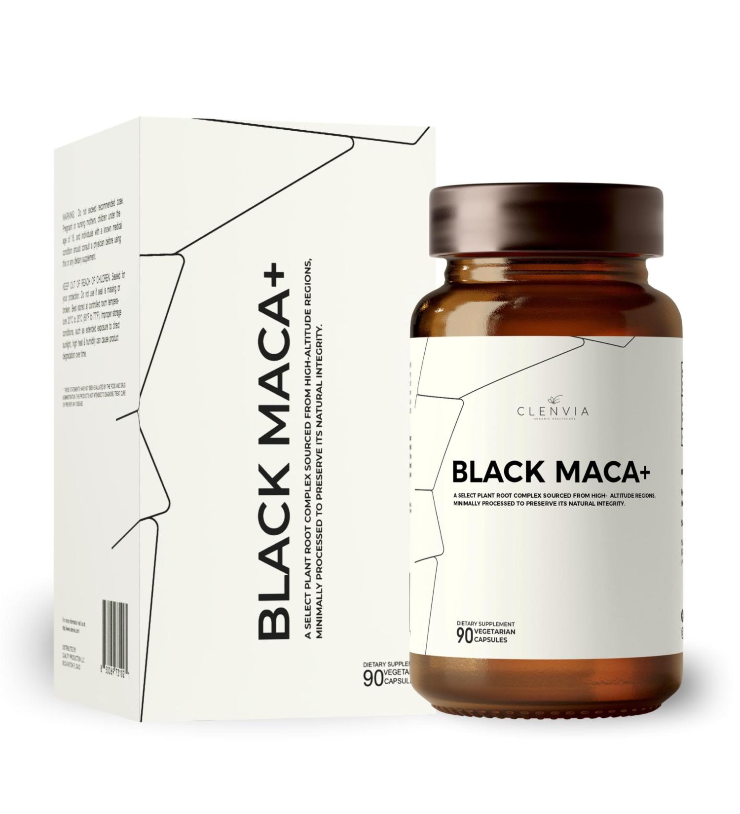 Black Maca Capsules 1500mg Premium Organic Maca Root Powder Nutrient-Rich Superfood Packed with Vitamins A, C, B-Complex, Iron, Zinc & Calcium Non-GMO, Gluten-Free, 90 Count, Made in The USA - Buy Online on GoSupps.com